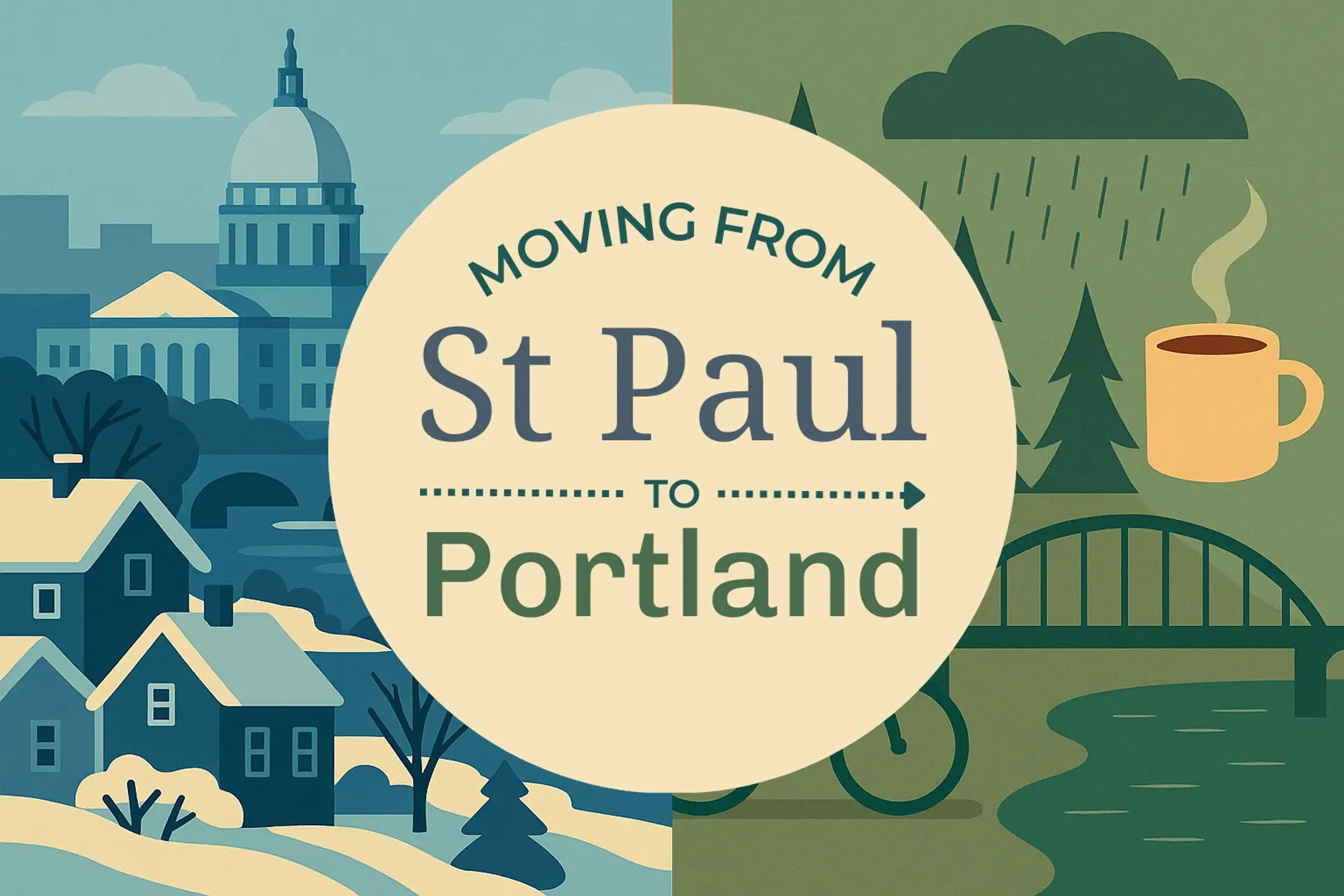 Side-by-side comparison of St. Paul to Portland moving companies
