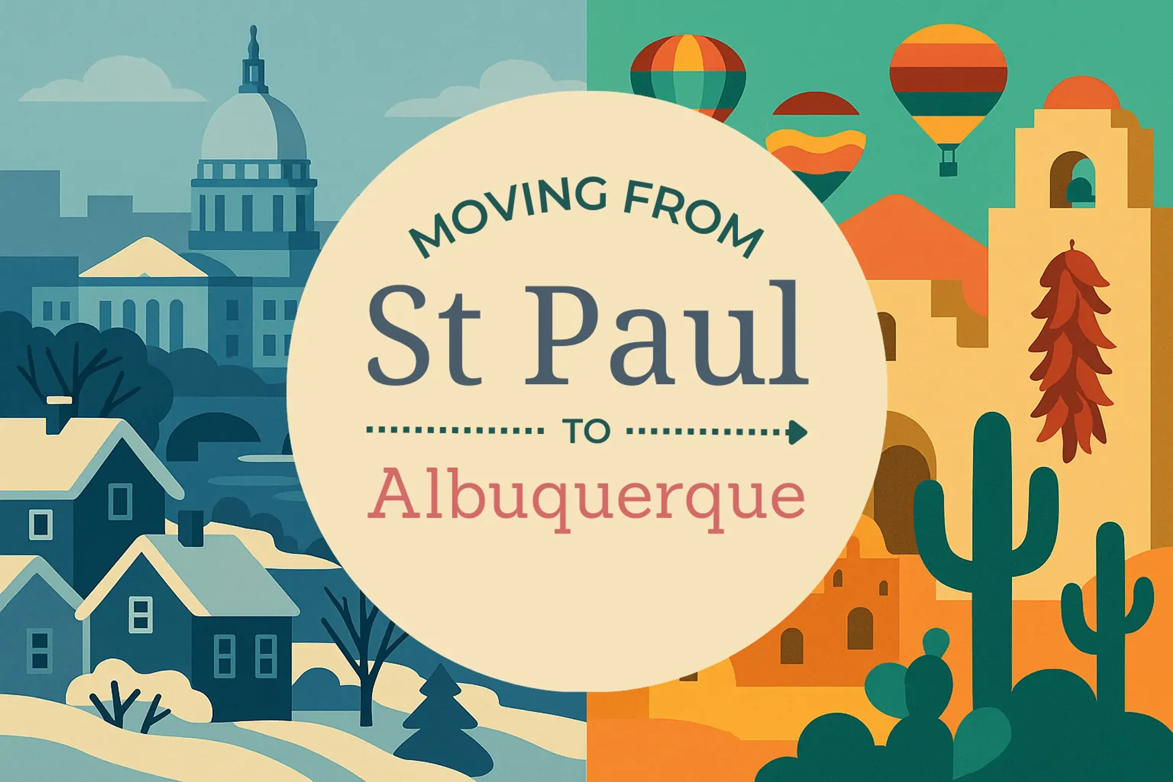 Side-by-side comparison of St. Paul to Albuquerque moving companies