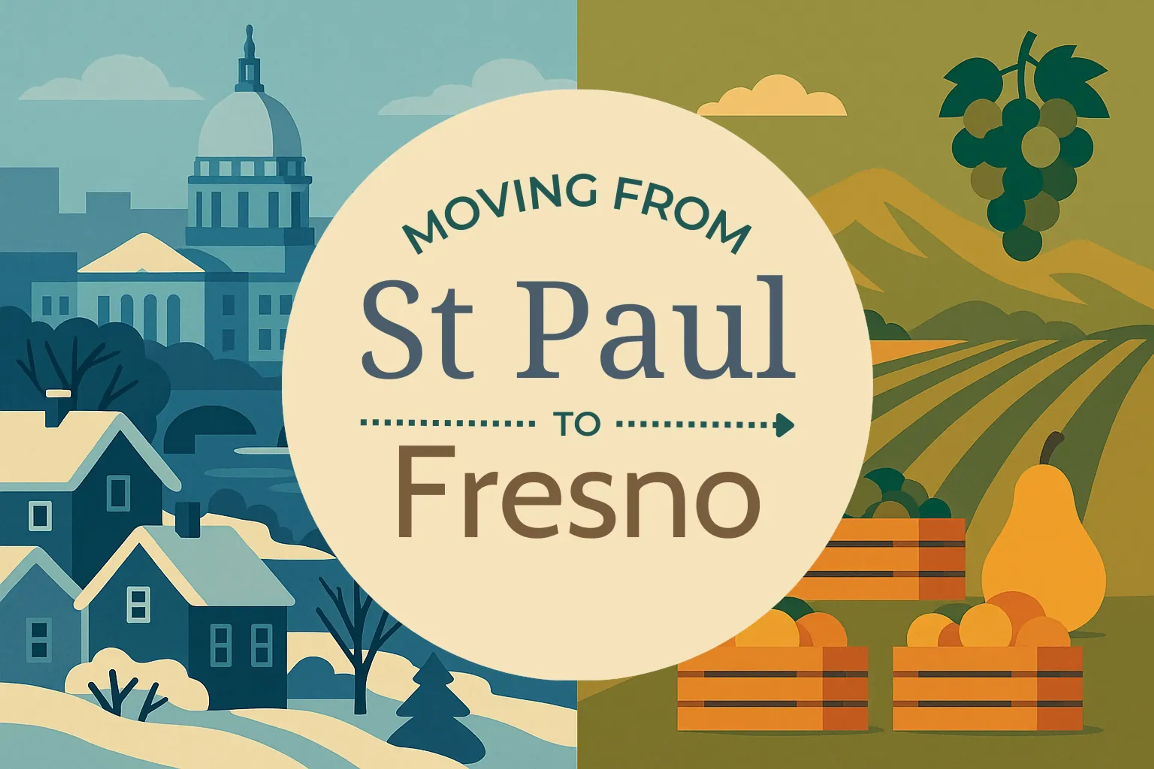 Side-by-side comparison of St. Paul to Fresno moving companies