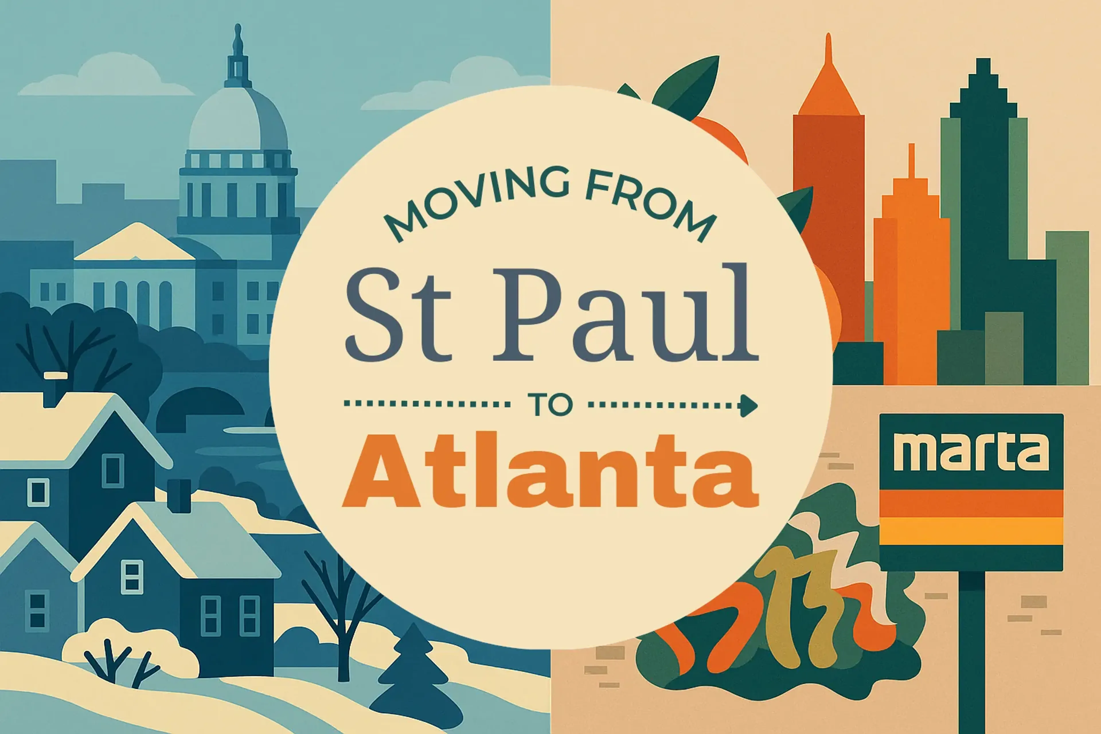 Side-by-side comparison of St. Paul to Atlanta moving companies