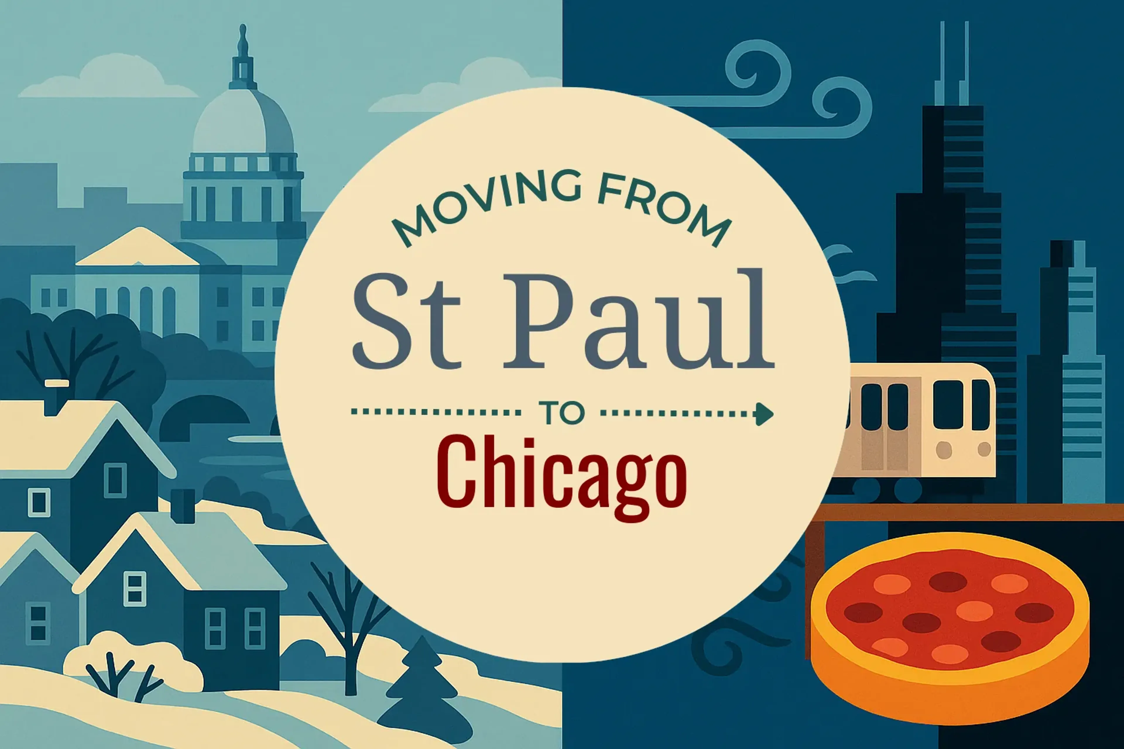 Side-by-side comparison of St. Paul to Chicago moving companies