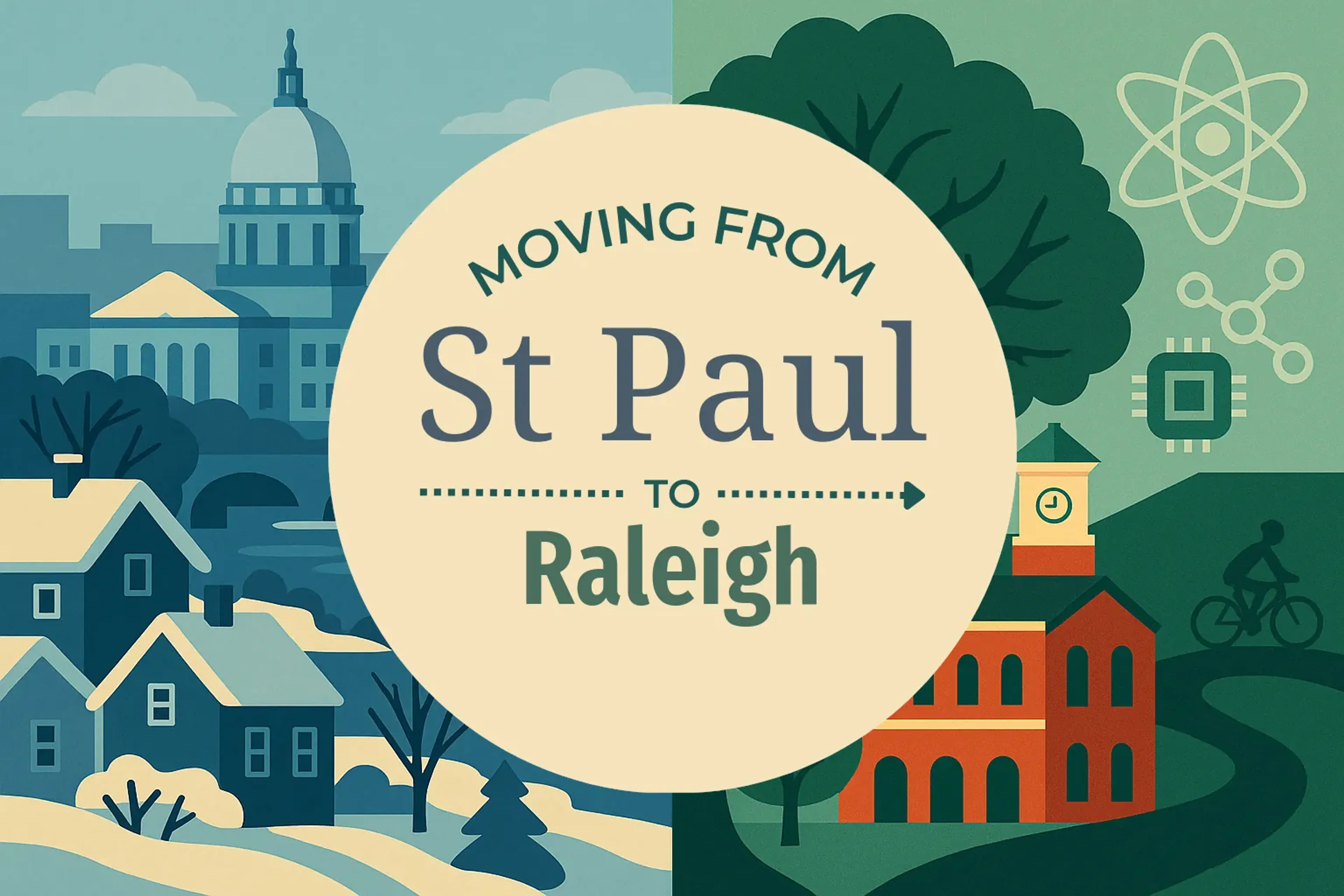 Side-by-side comparison of St. Paul to Raleigh moving companies