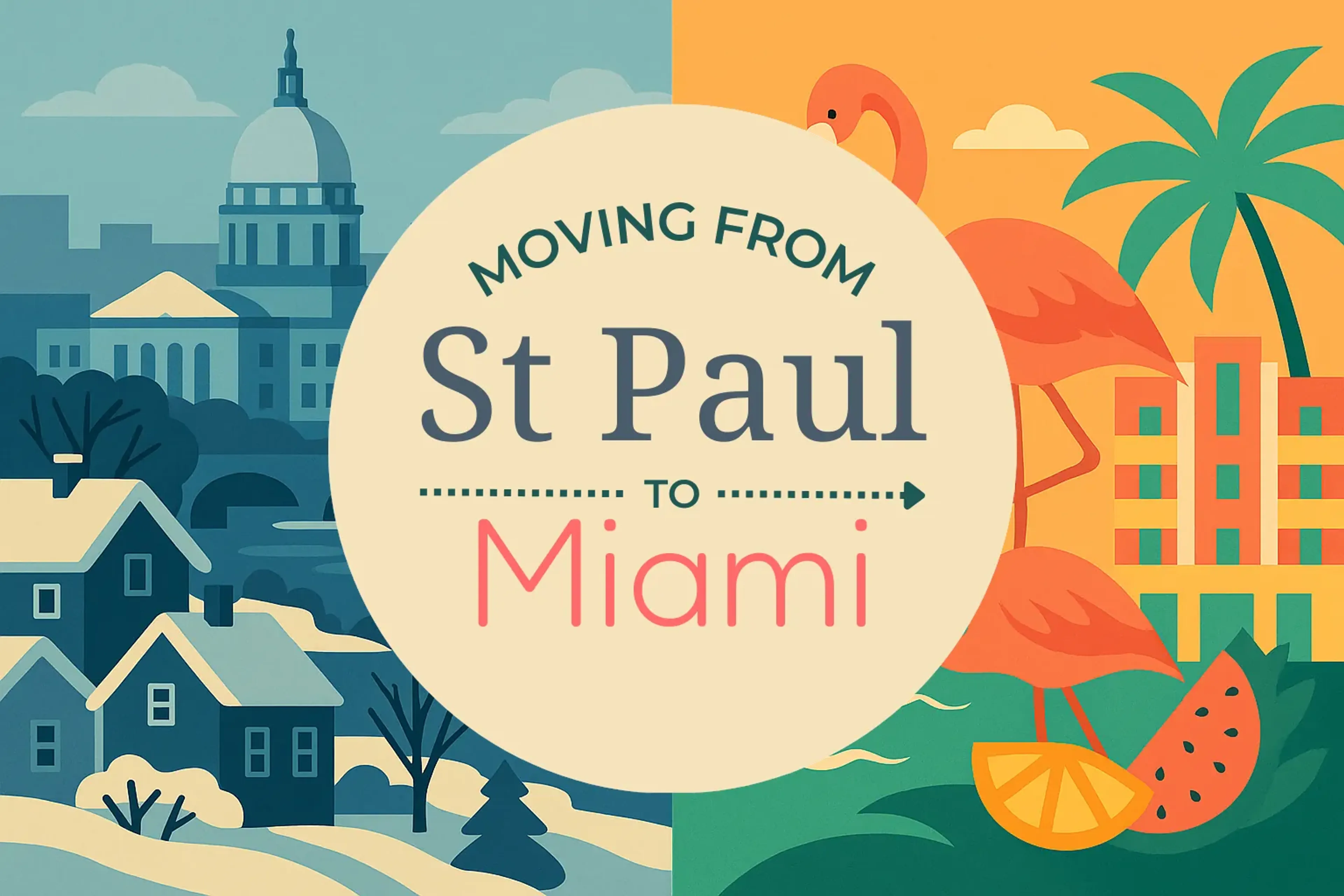 Side-by-side comparison of St. Paul to Miami moving companies