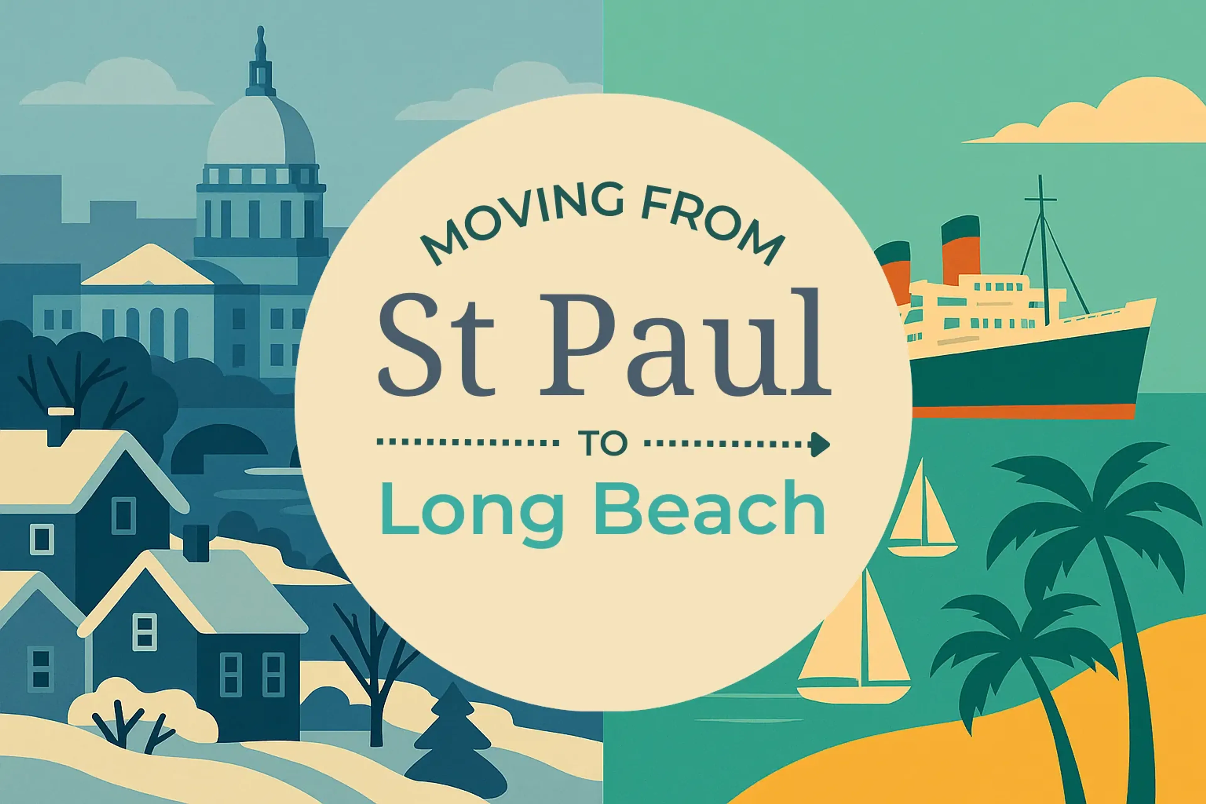 Side-by-side comparison of St. Paul to Long Beach moving companies