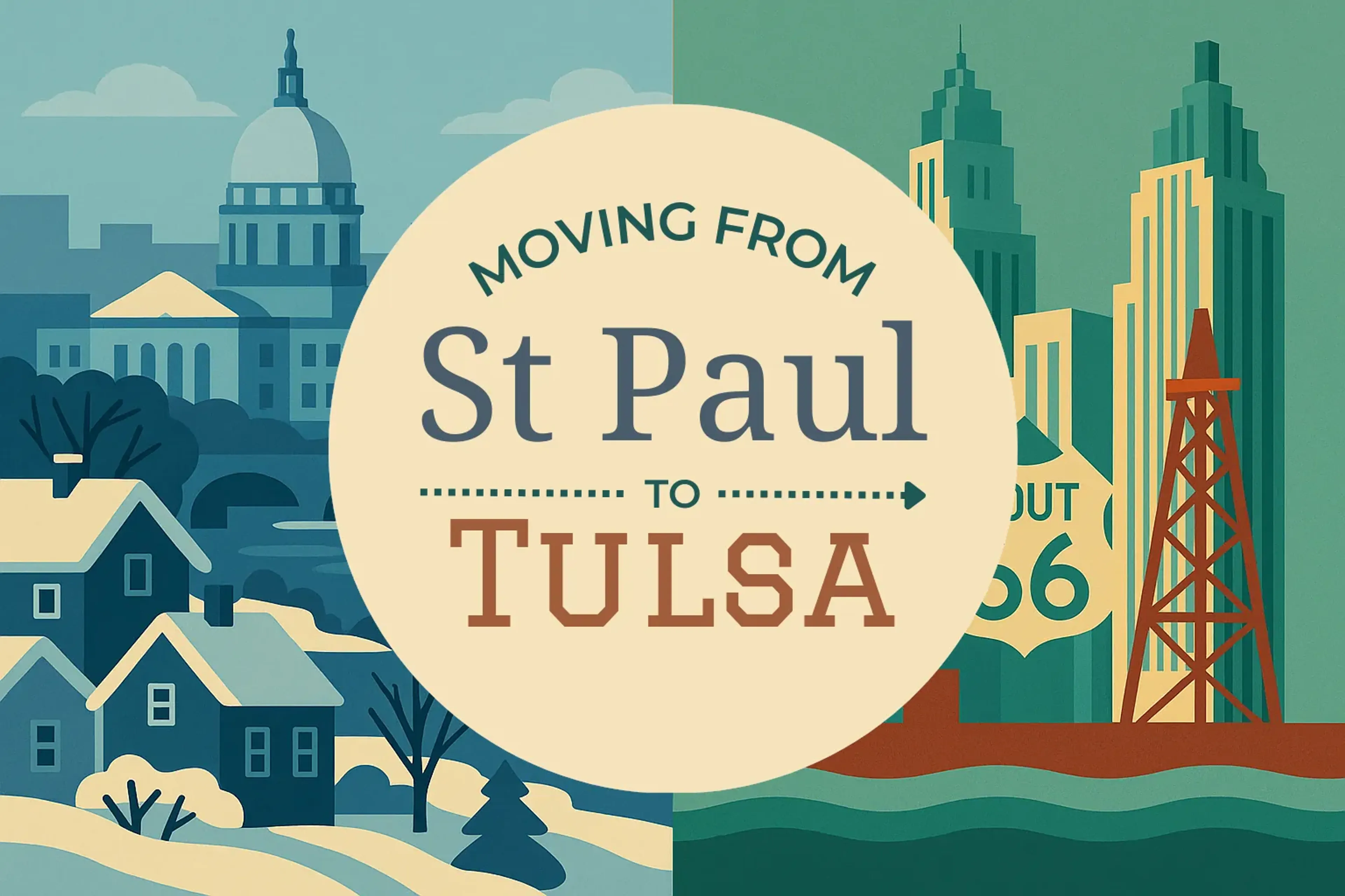 Side-by-side comparison of St. Paul to Tulsa moving companies