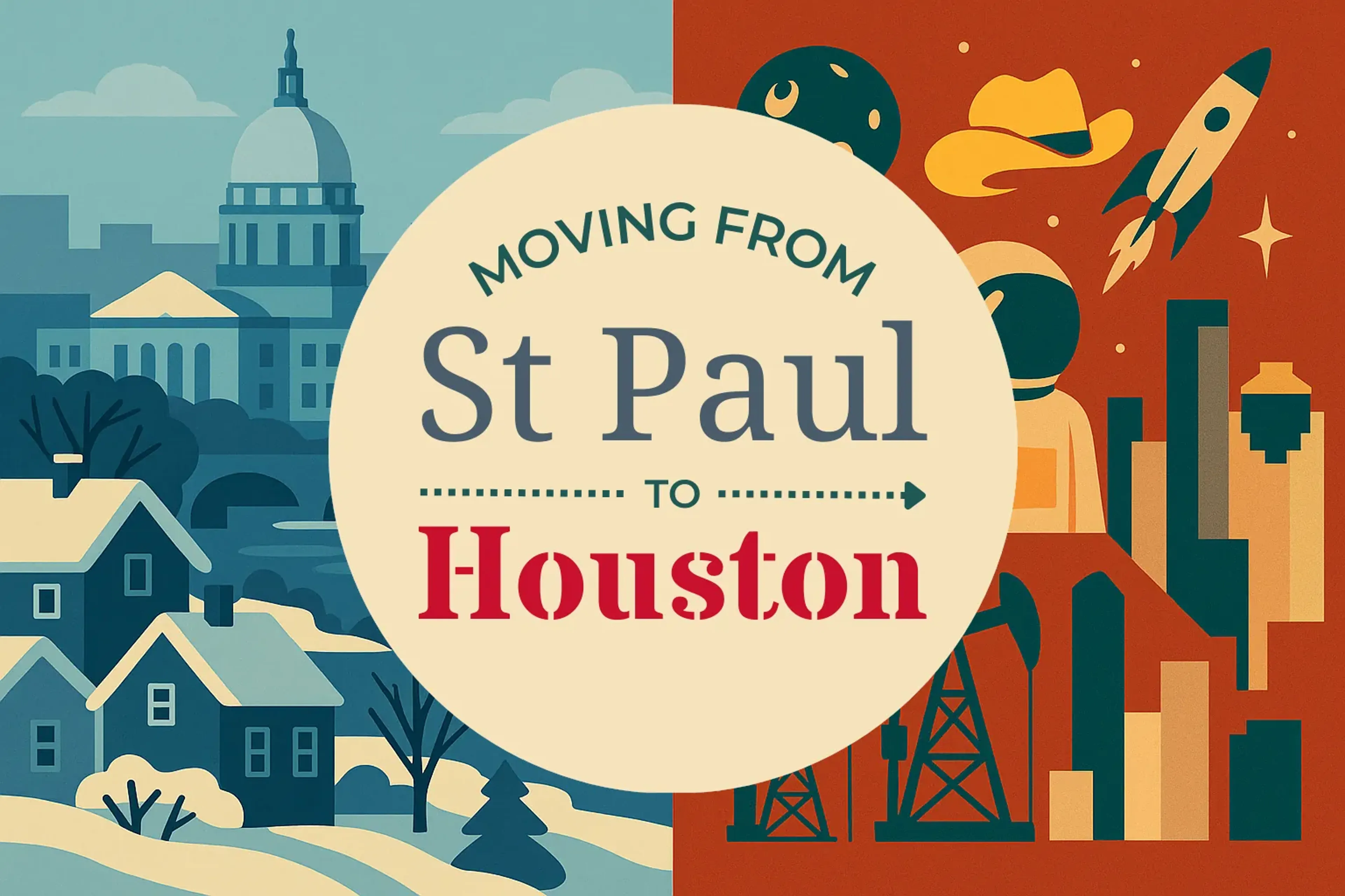 Side-by-side comparison of St. Paul to Houston moving companies