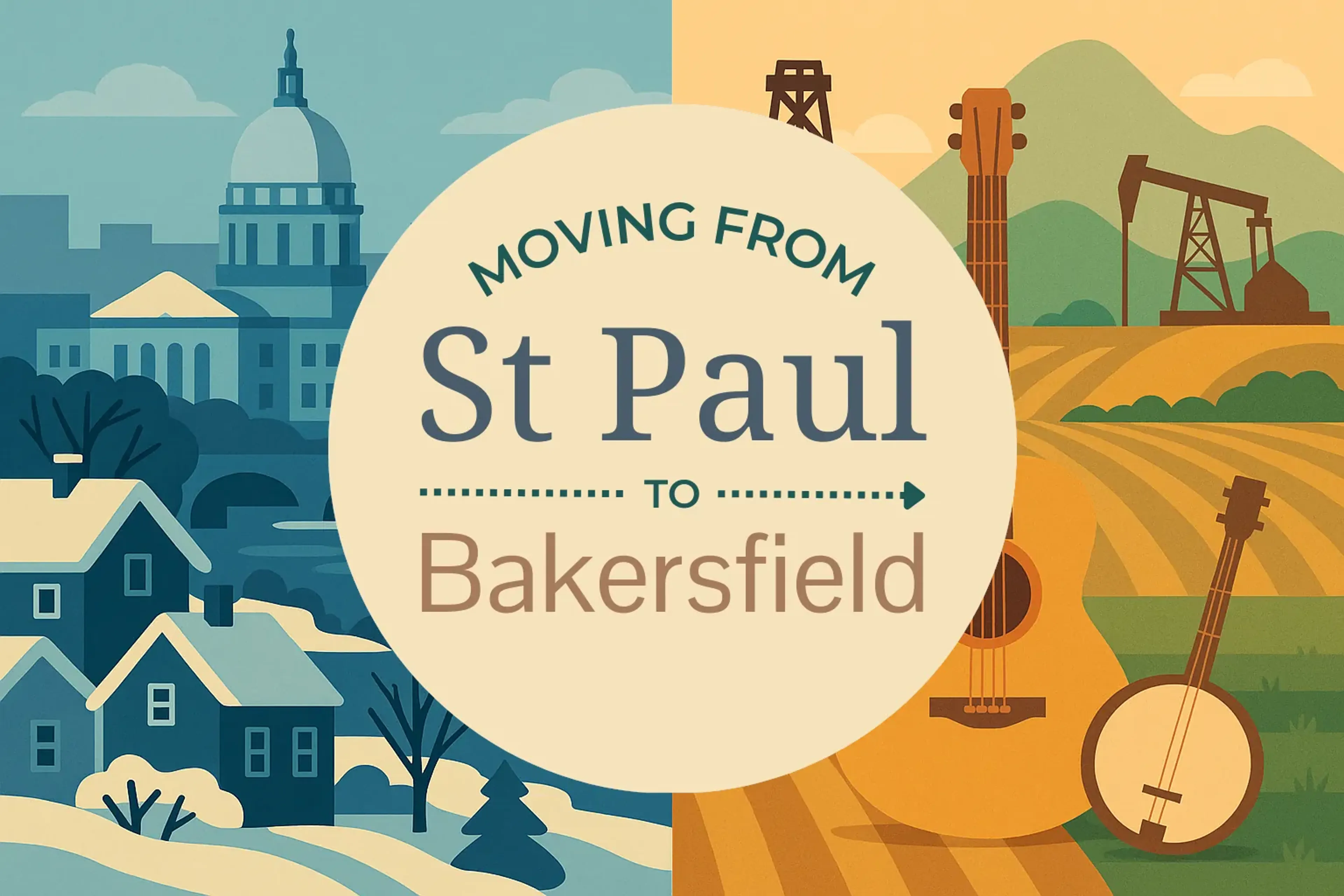 Side-by-side comparison of St. Paul to Bakersfield moving companies