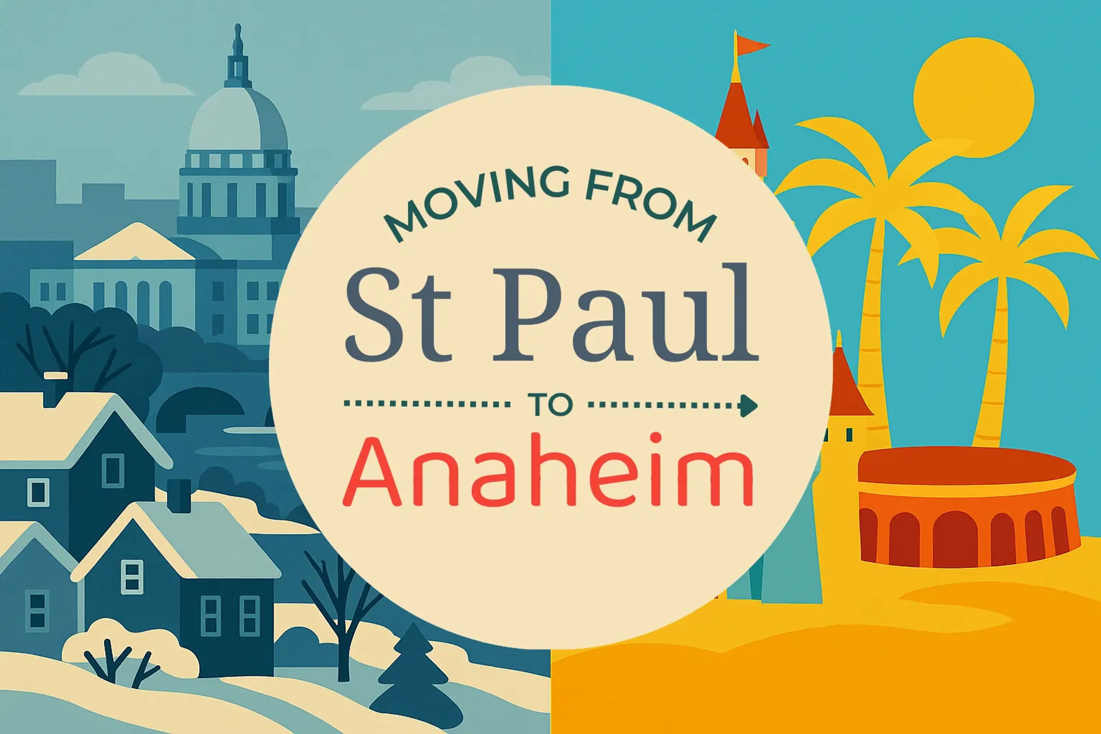 Side-by-side comparison of St. Paul to Anaheim moving companies