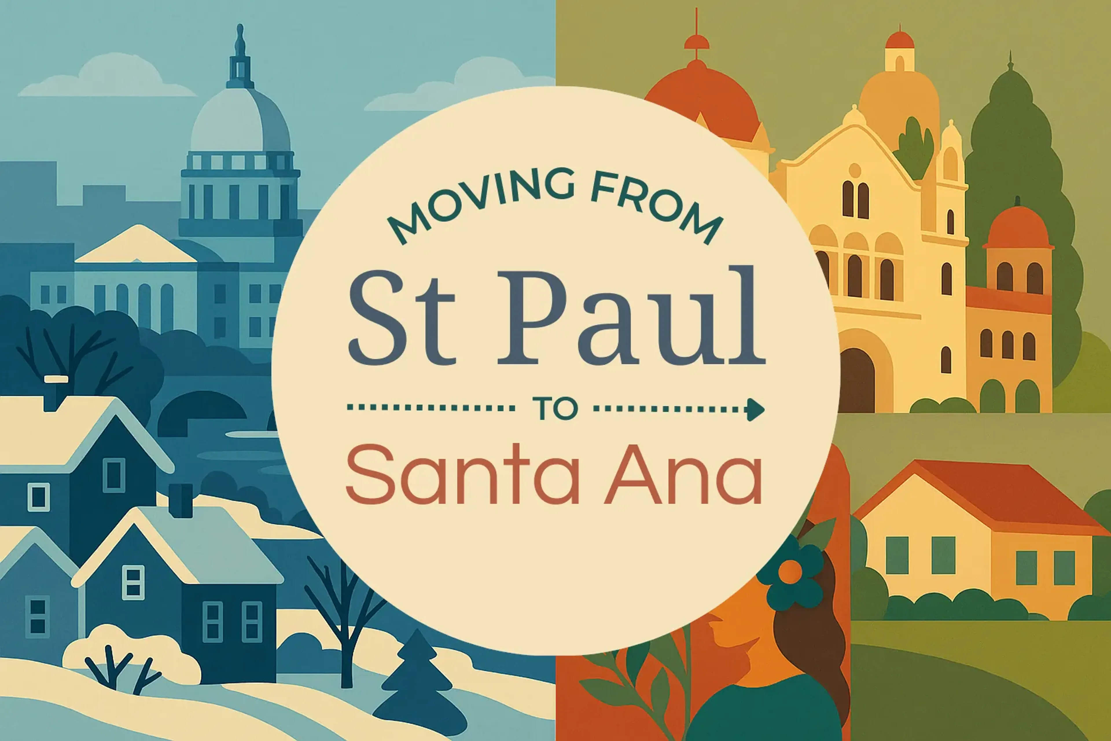 Side-by-side comparison of St. Paul to Santa Ana moving companies