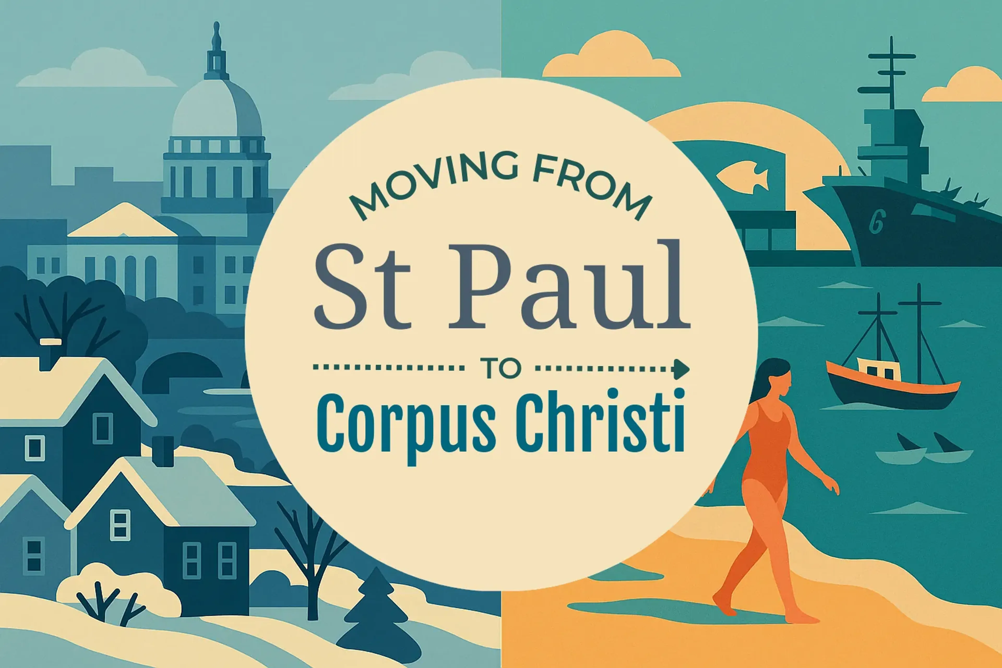 Side-by-side comparison of St. Paul to Corpus Christi moving companies