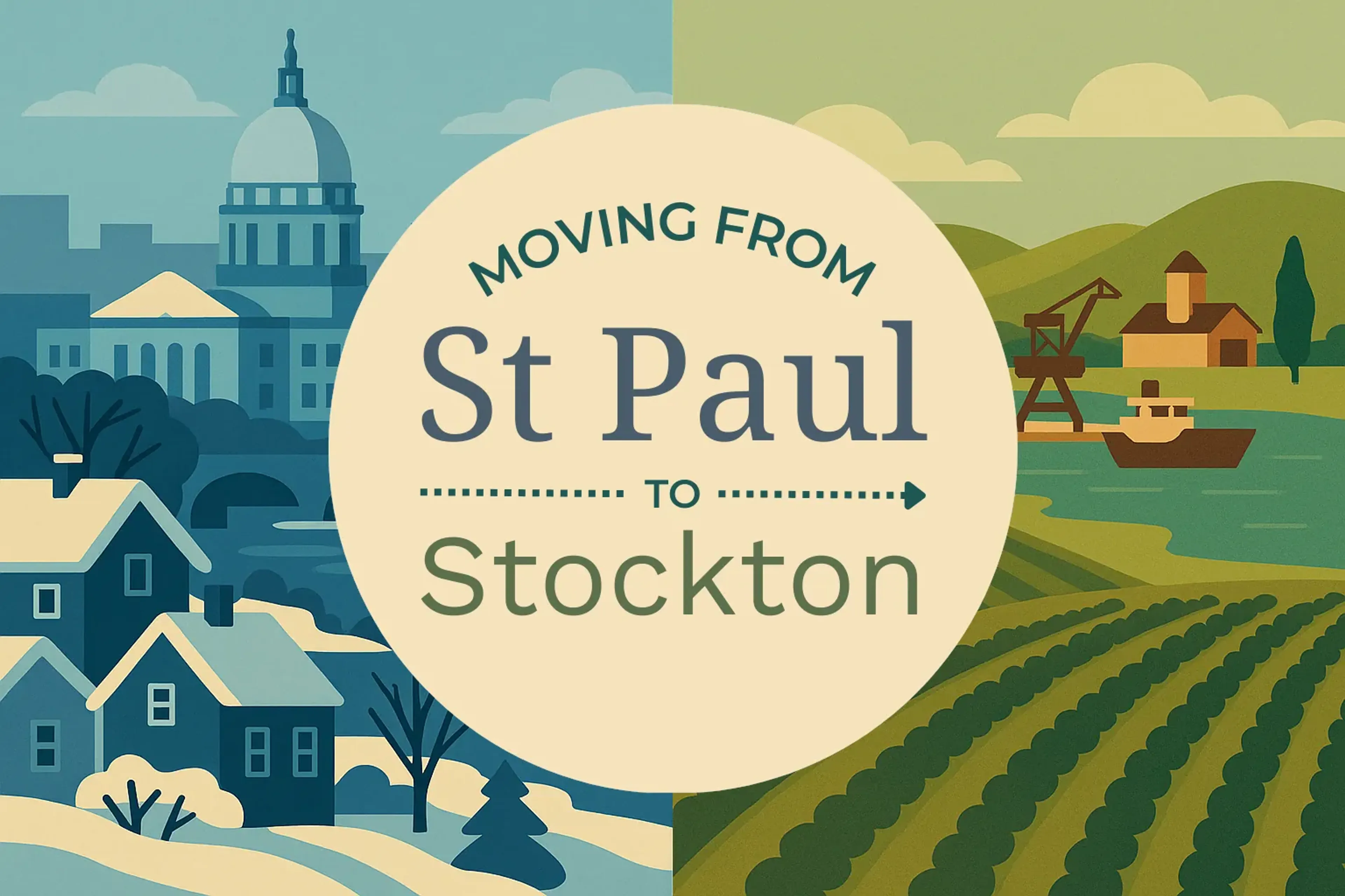 Side-by-side comparison of St. Paul to Stockton moving companies