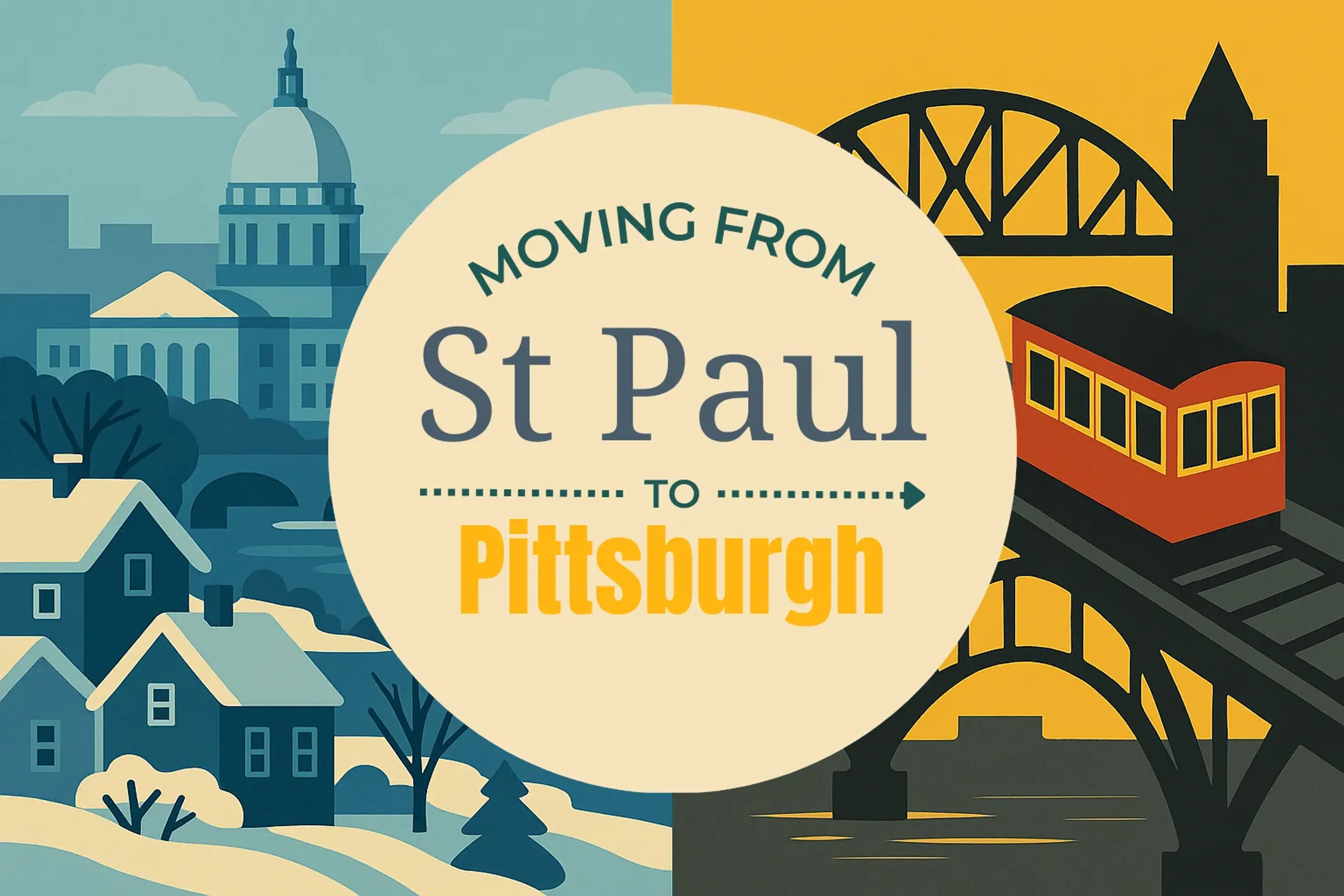 Side-by-side comparison of St. Paul to Pittsburgh moving companies