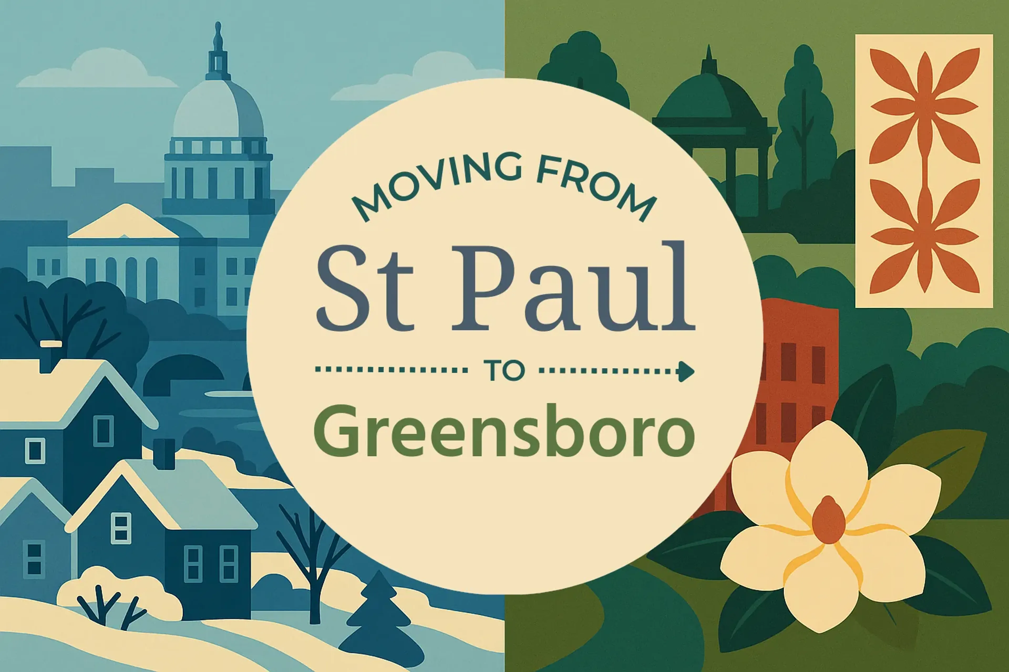 Side-by-side comparison of St. Paul to Greensboro moving companies