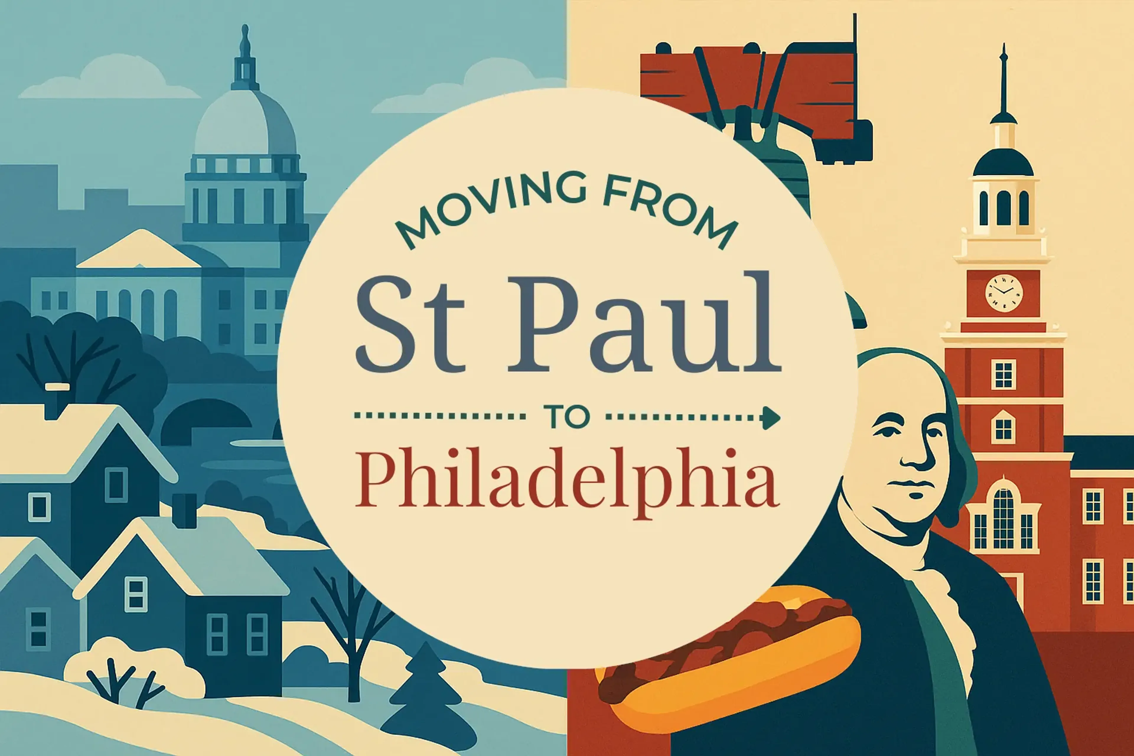 Side-by-side comparison of St. Paul to Philadelphia moving companies