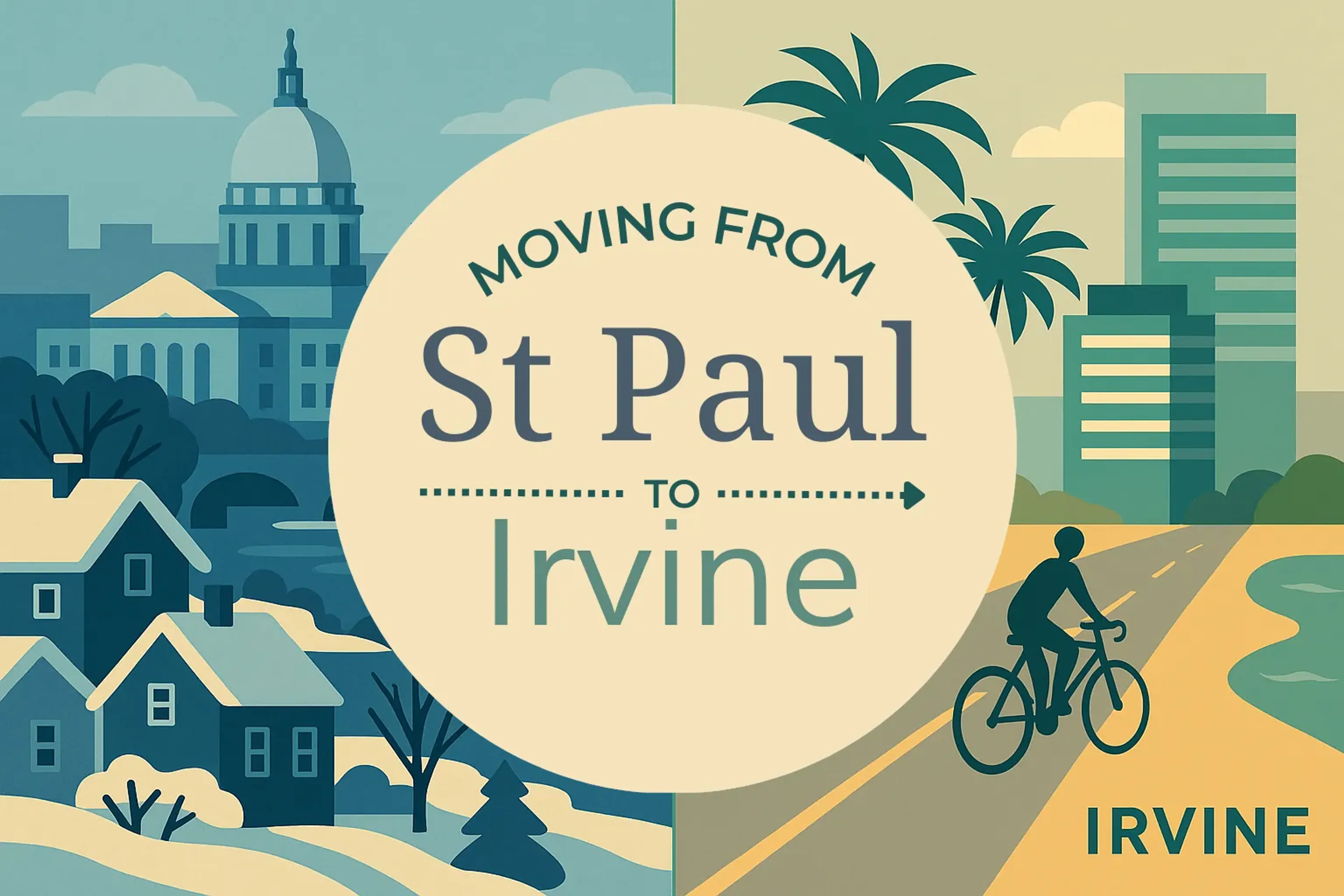 Side-by-side comparison of St. Paul to Irvine moving companies