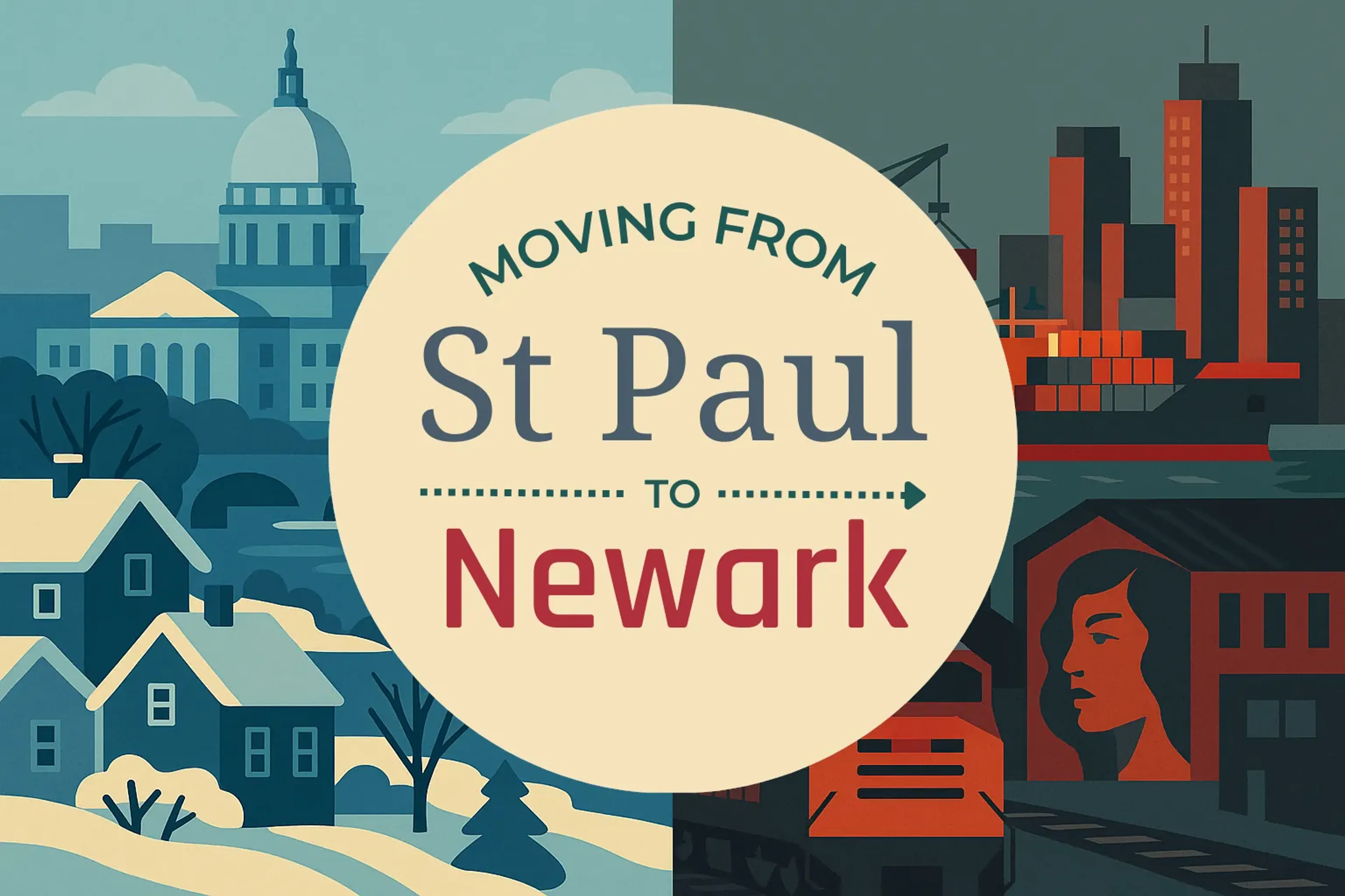 Side-by-side comparison of St. Paul to Newark moving companies