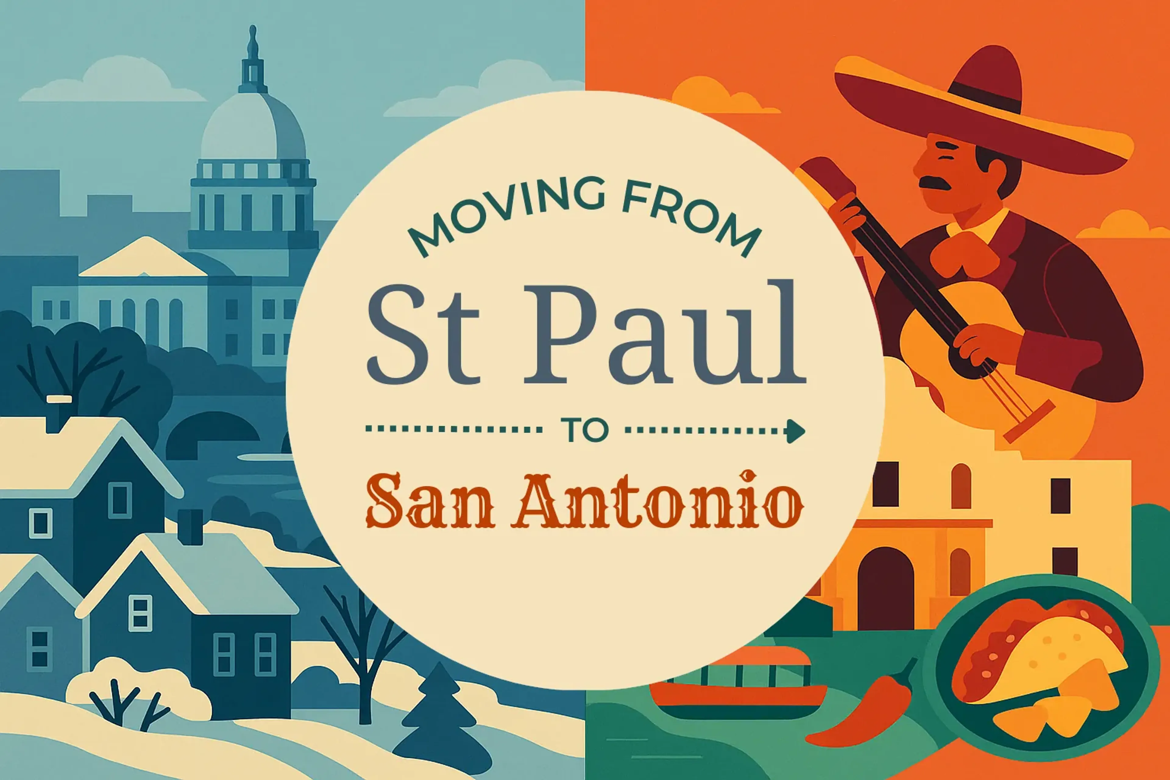 Side-by-side comparison of St. Paul to San Antonio moving companies