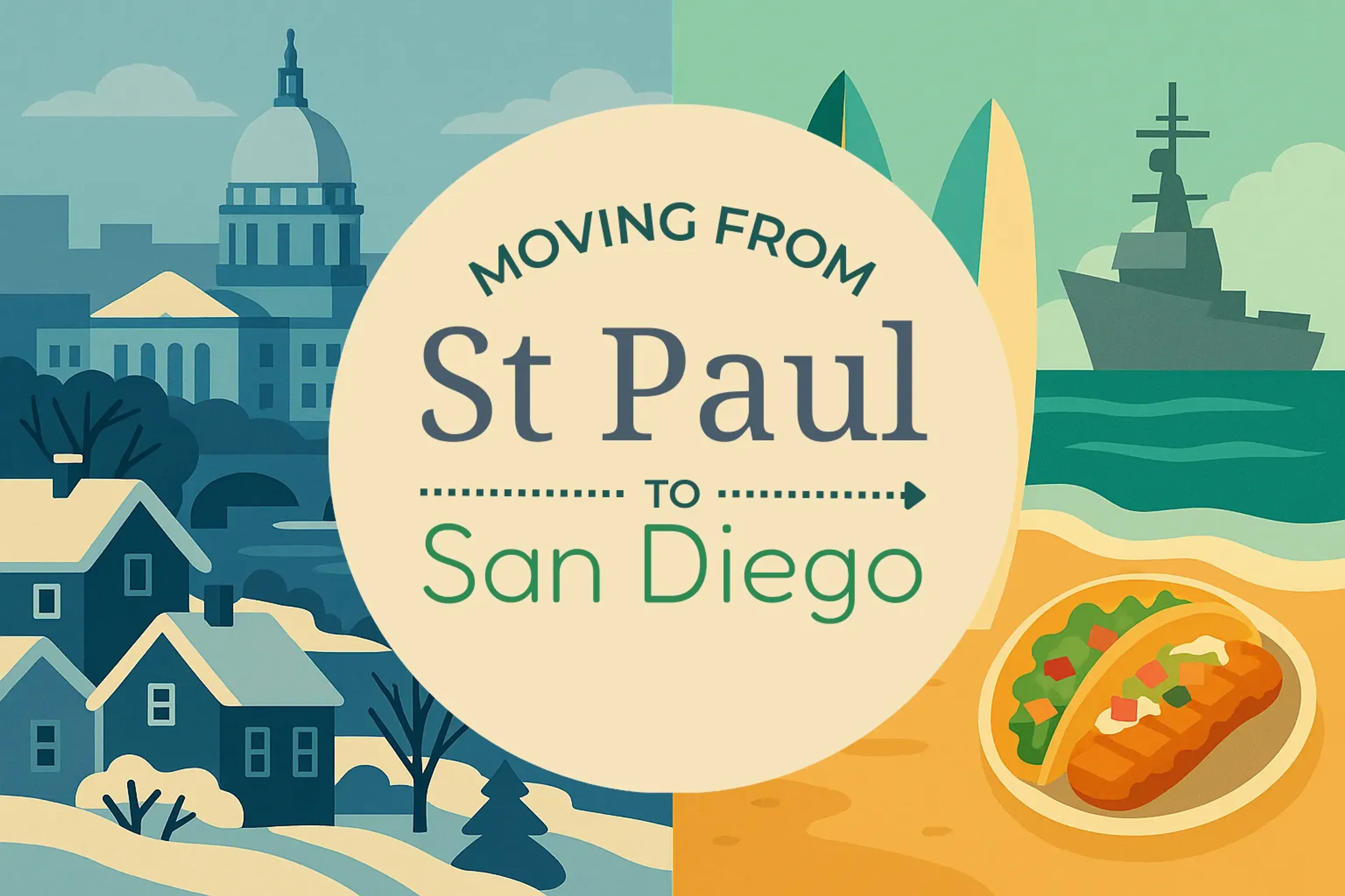 Side-by-side comparison of St. Paul to San Diego moving companies