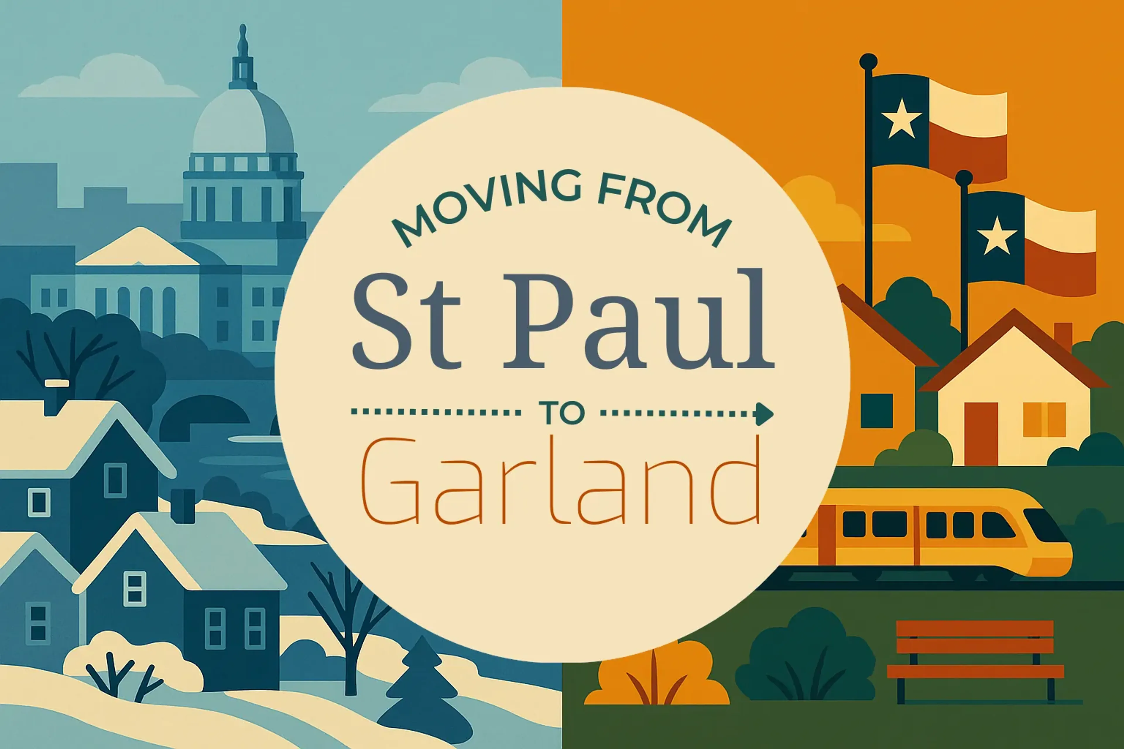 Side-by-side comparison of St. Paul to Garland moving companies