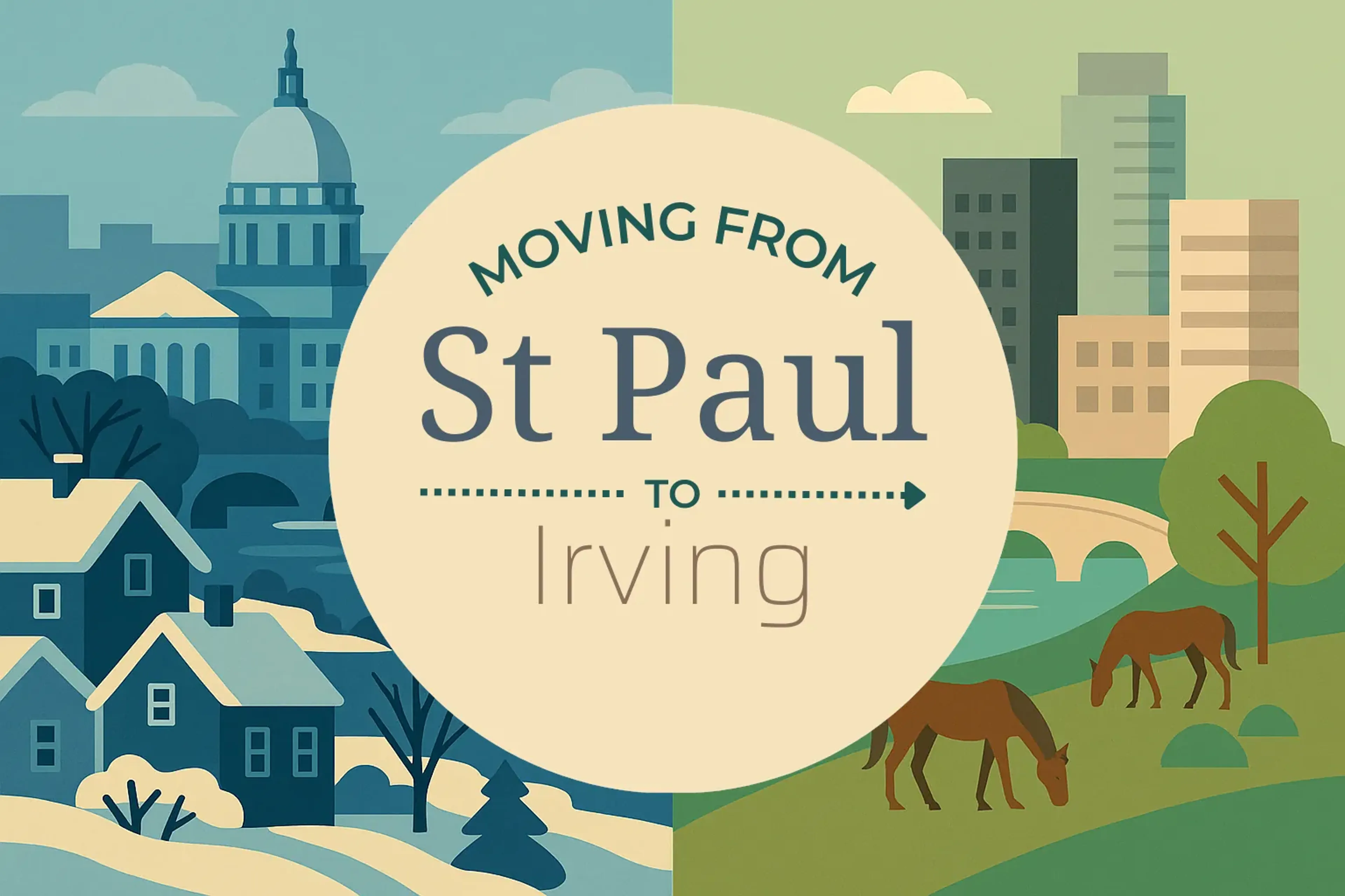 Side-by-side comparison of St. Paul to Irving moving companies