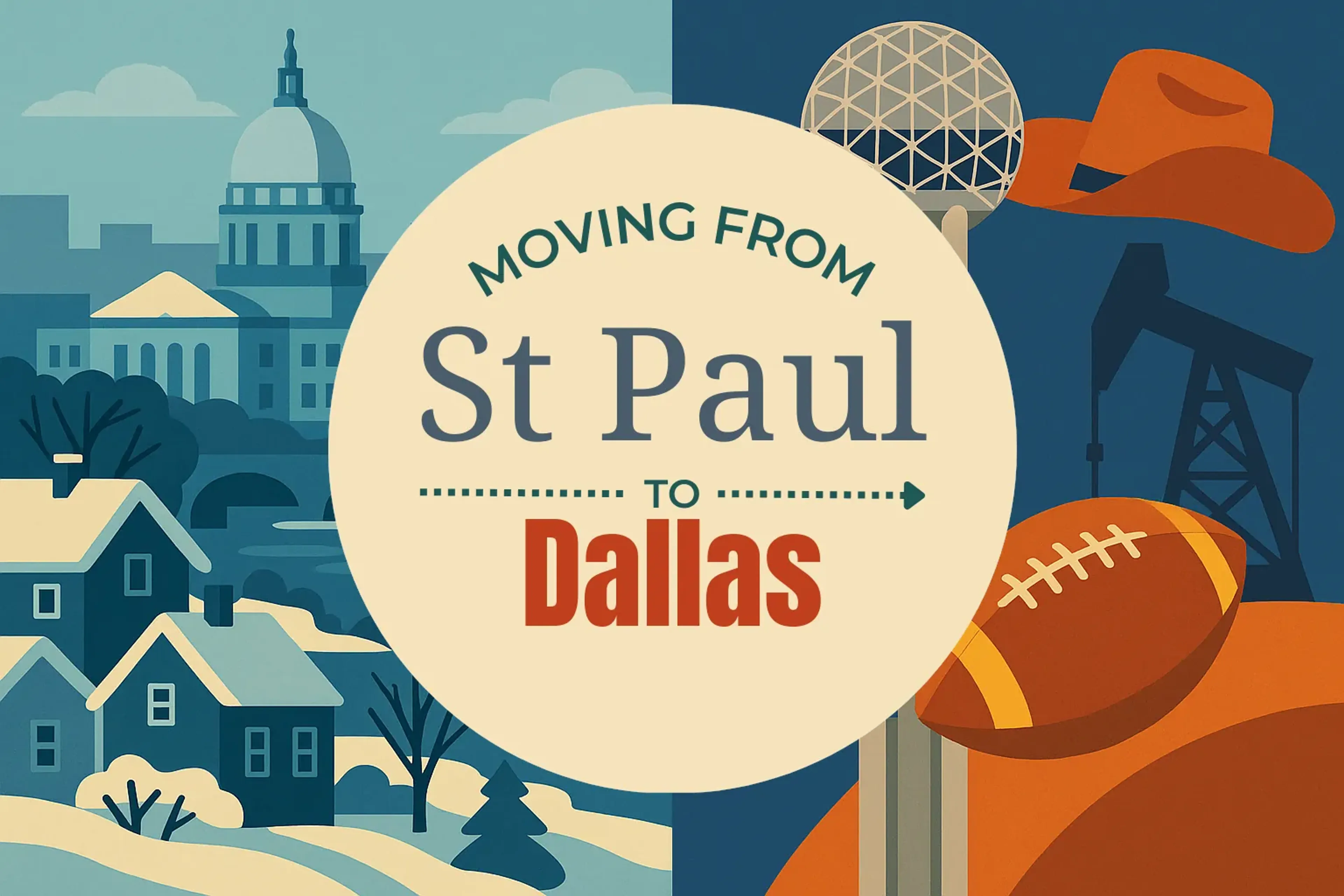 Side-by-side comparison of St. Paul to Dallas moving companies