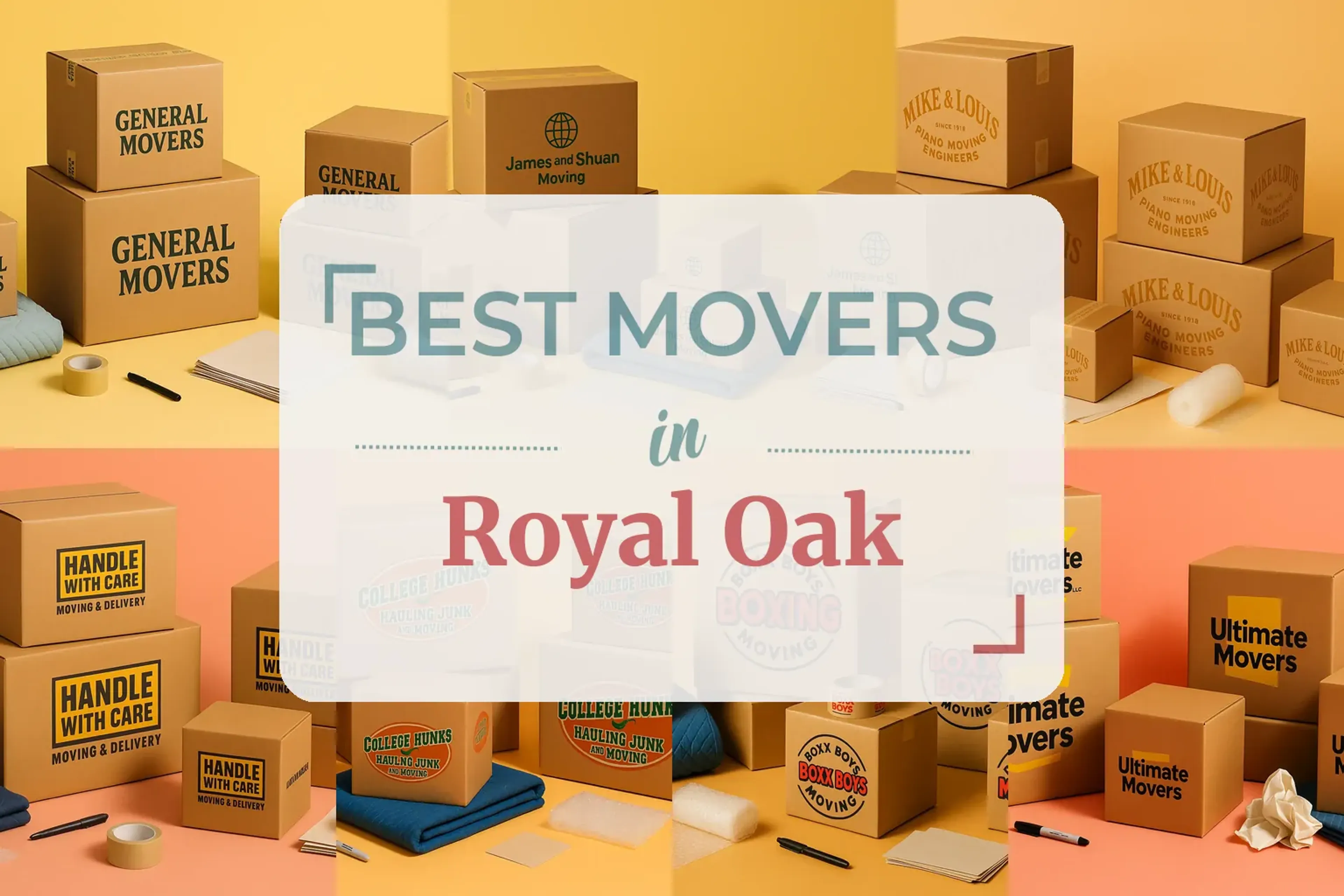 Side-by-side comparison of Royal Oak moving companies