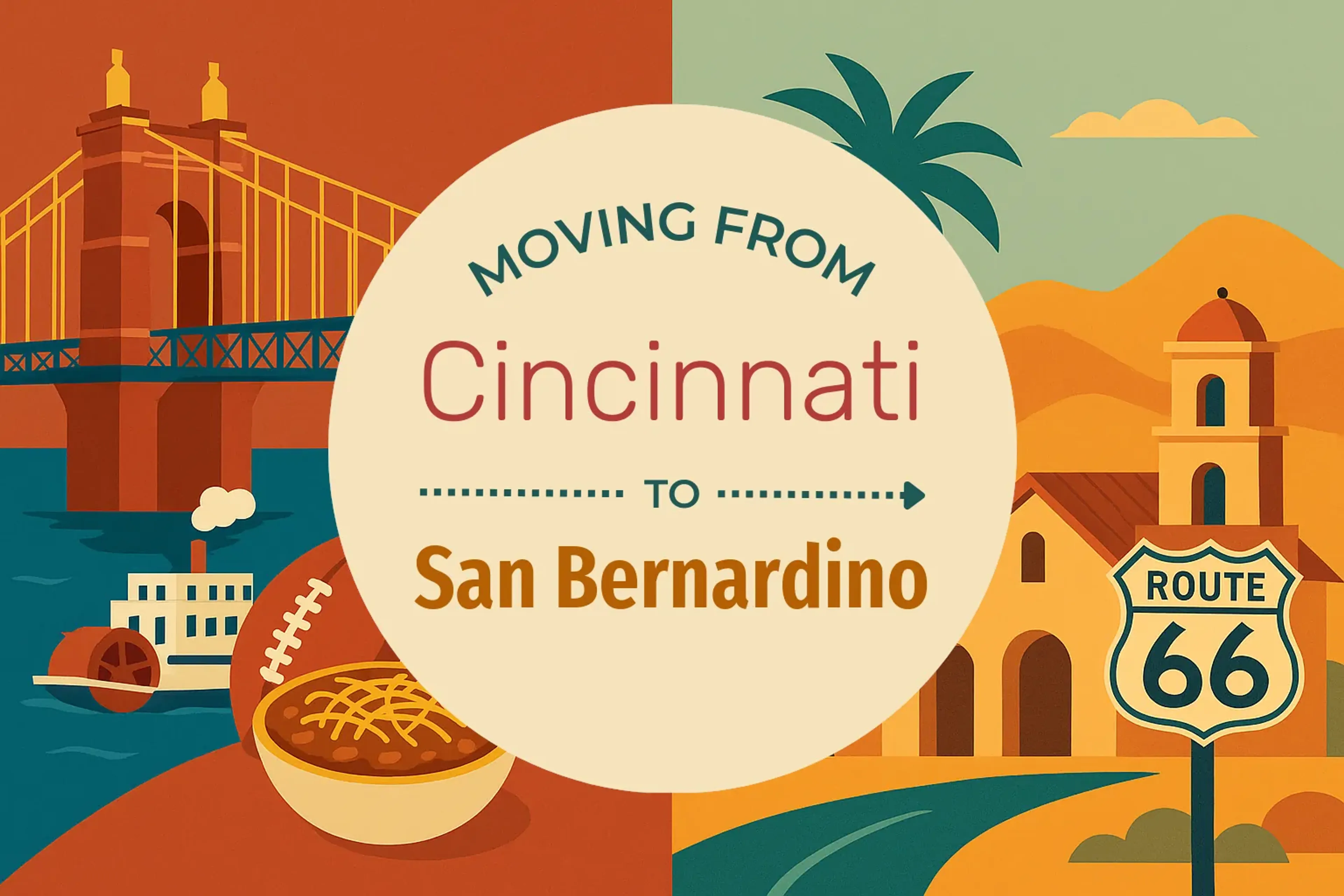 Side-by-side comparison of Cincinnati to San Bernardino moving companies