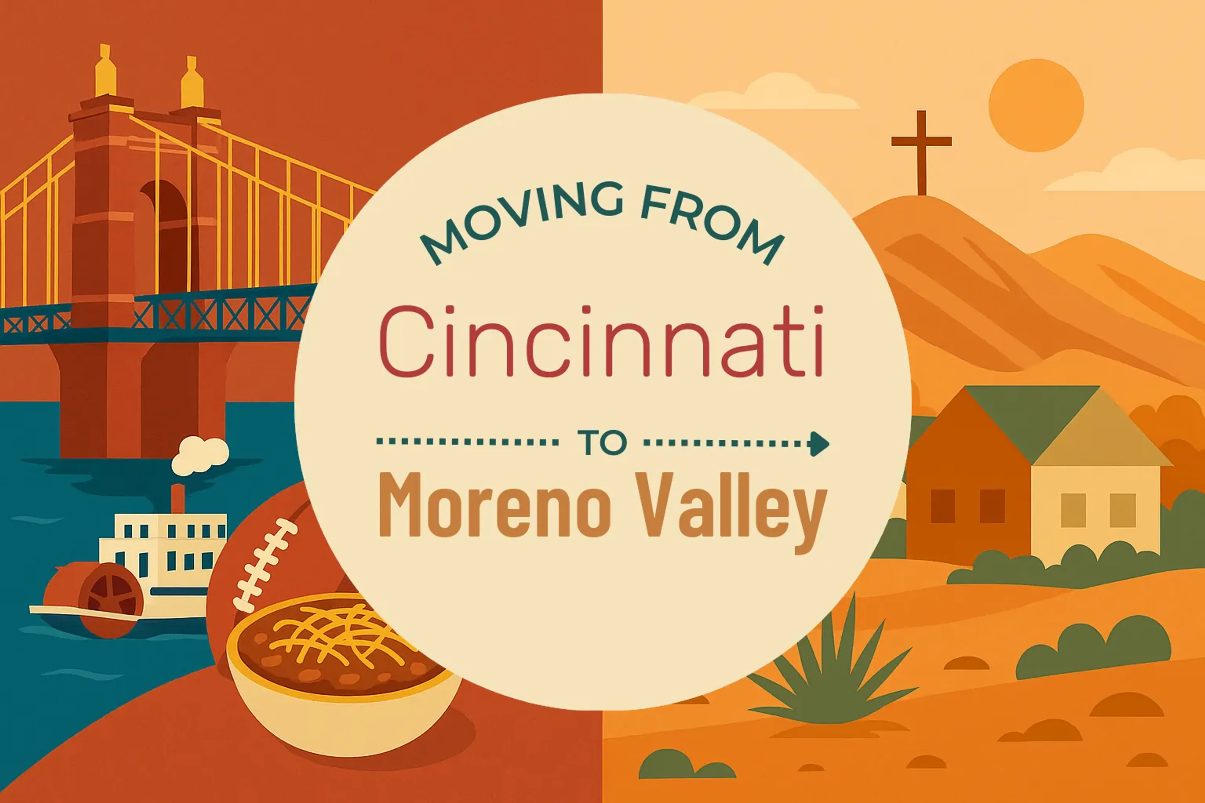 Side-by-side comparison of Cincinnati to Moreno Valley moving companies