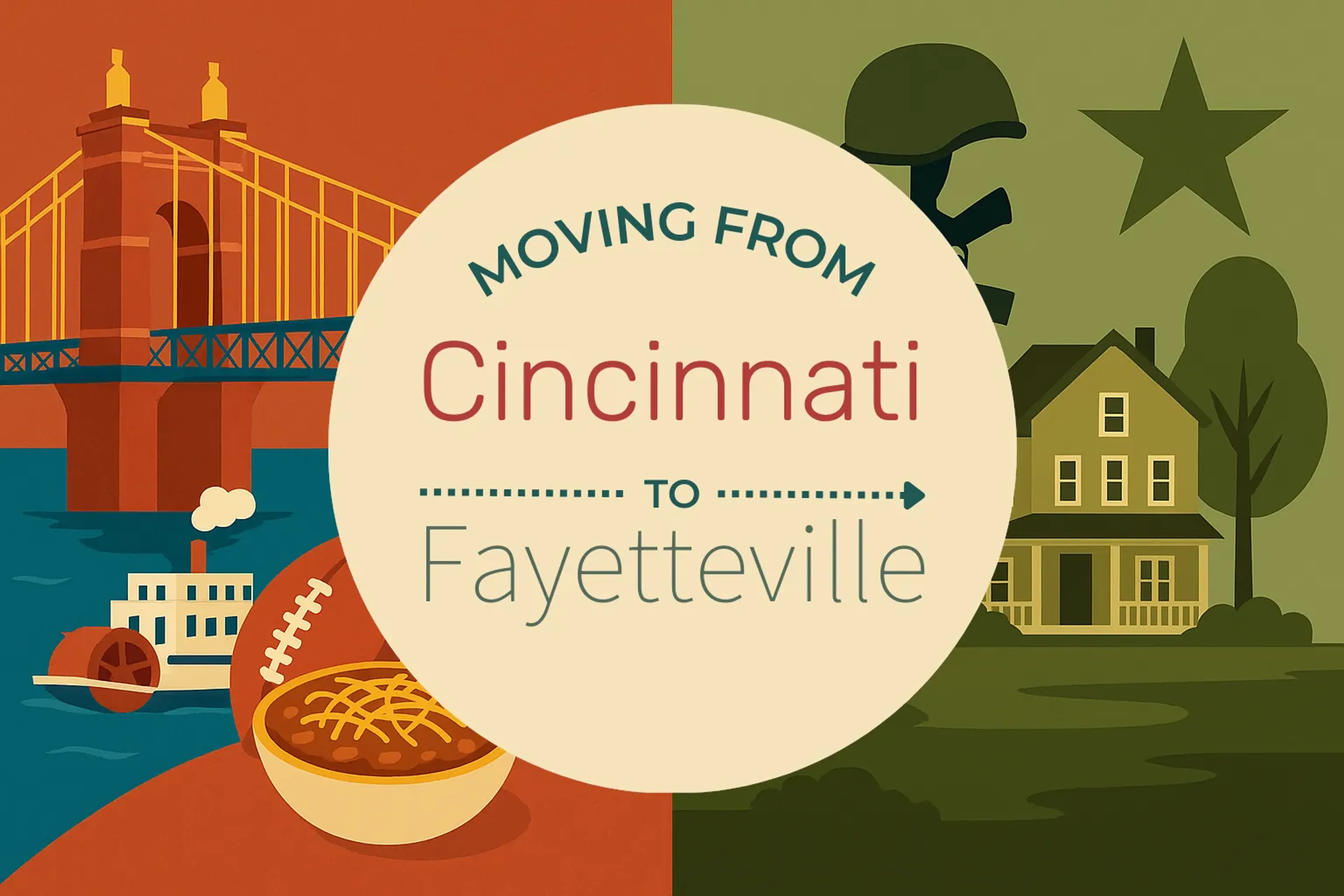 Side-by-side comparison of Cincinnati to Fayetteville moving companies