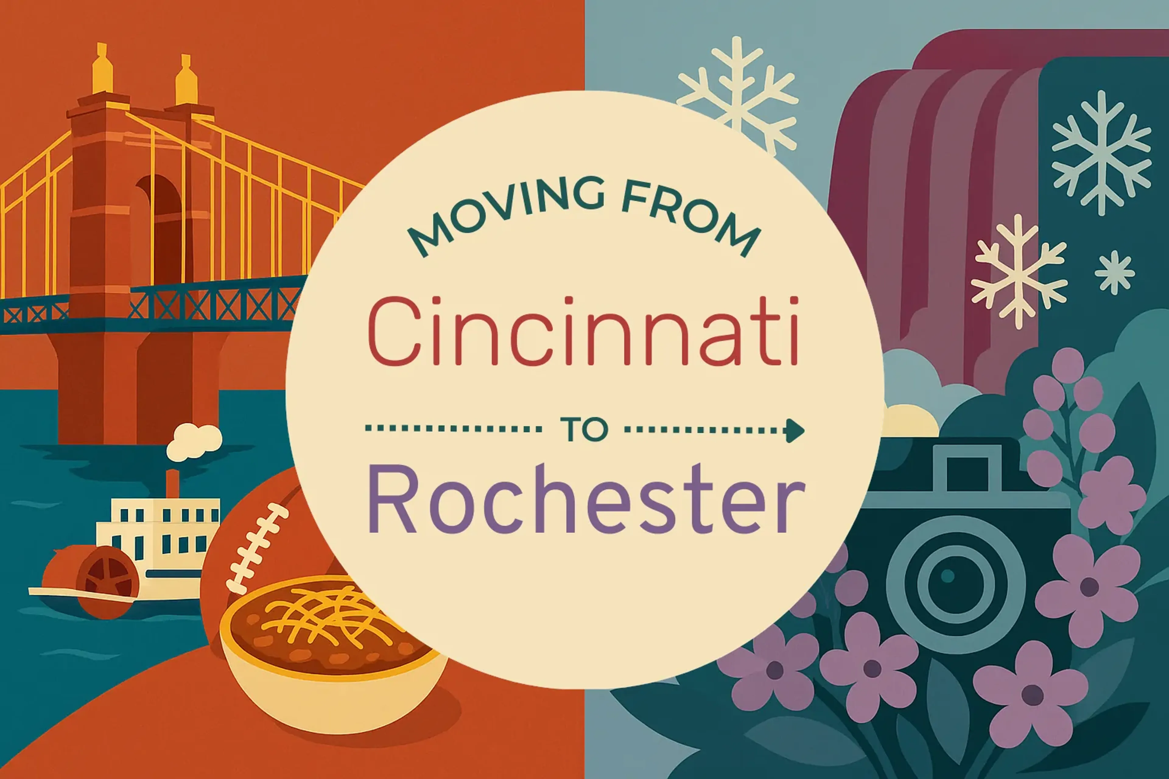 Side-by-side comparison of Cincinnati to Rochester moving companies