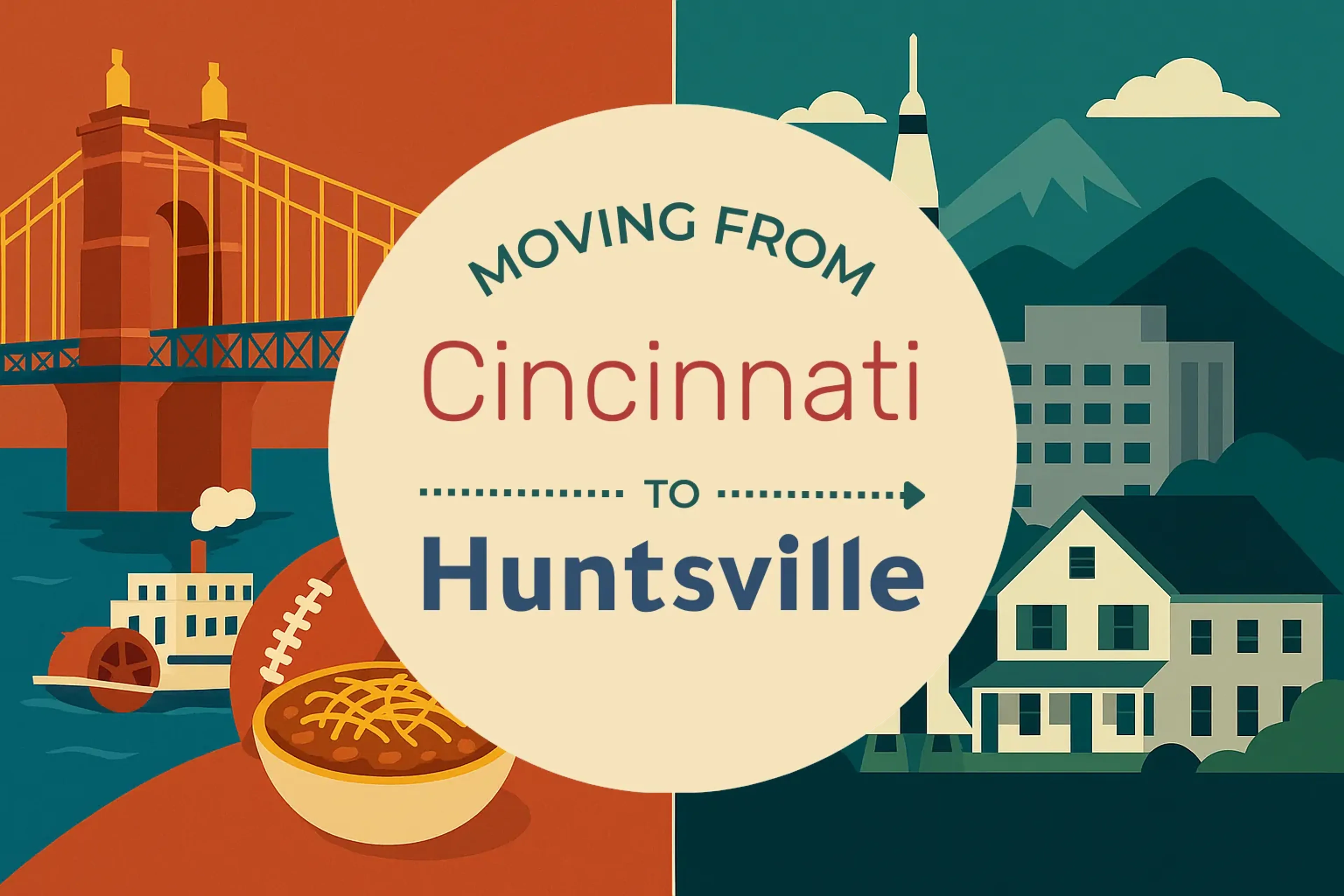 Side-by-side comparison of Cincinnati to Huntsville moving companies