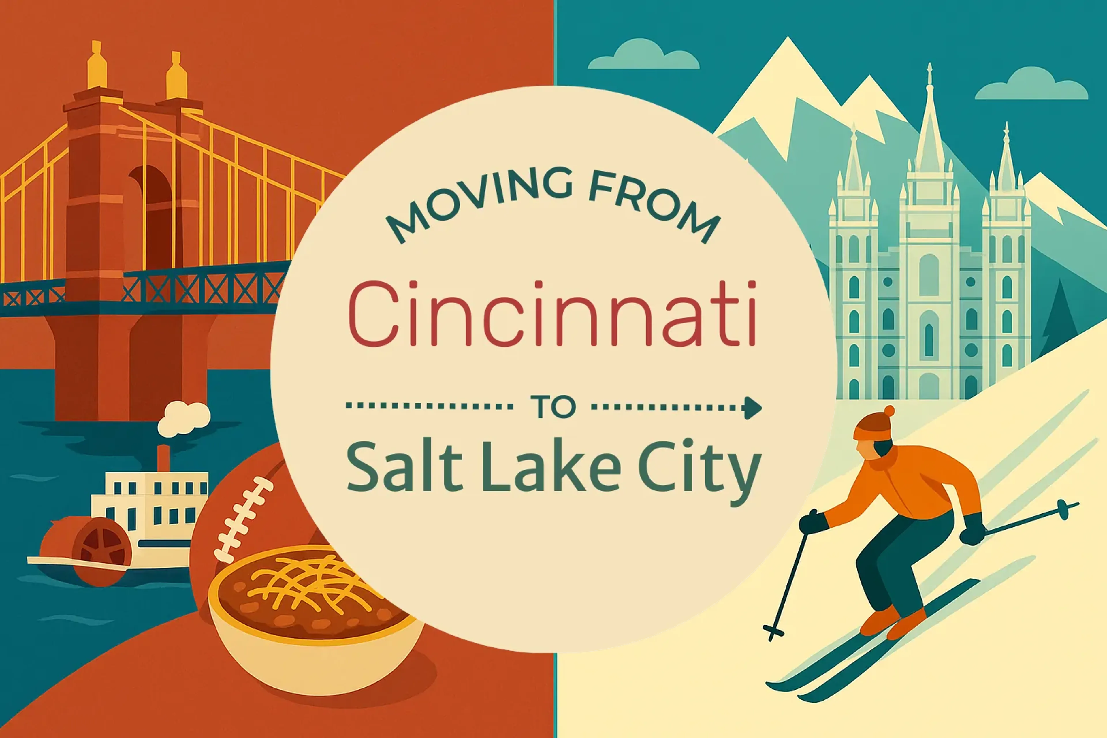 Side-by-side comparison of Cincinnati to Salt Lake City moving companies