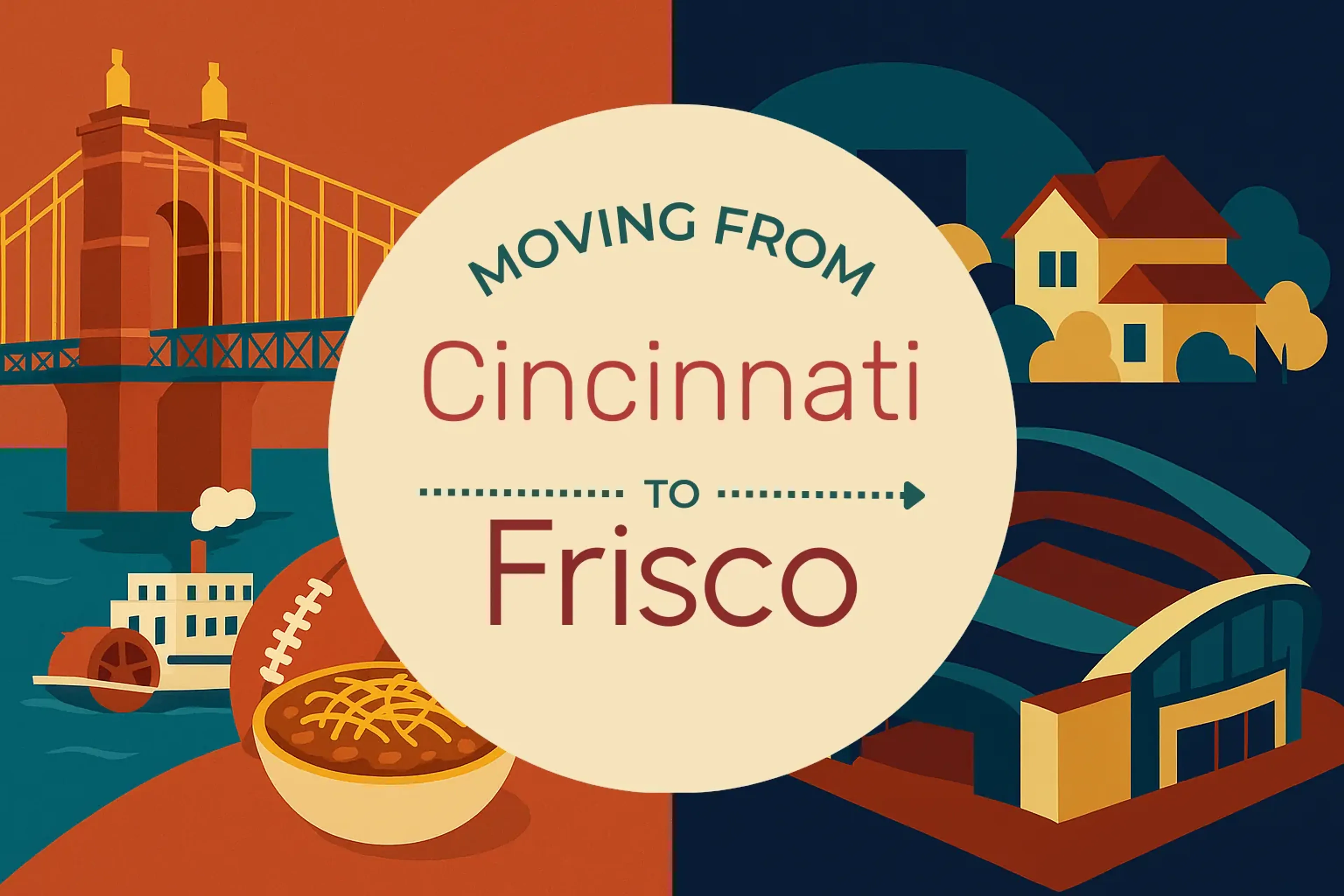 Side-by-side comparison of Cincinnati to Frisco moving companies