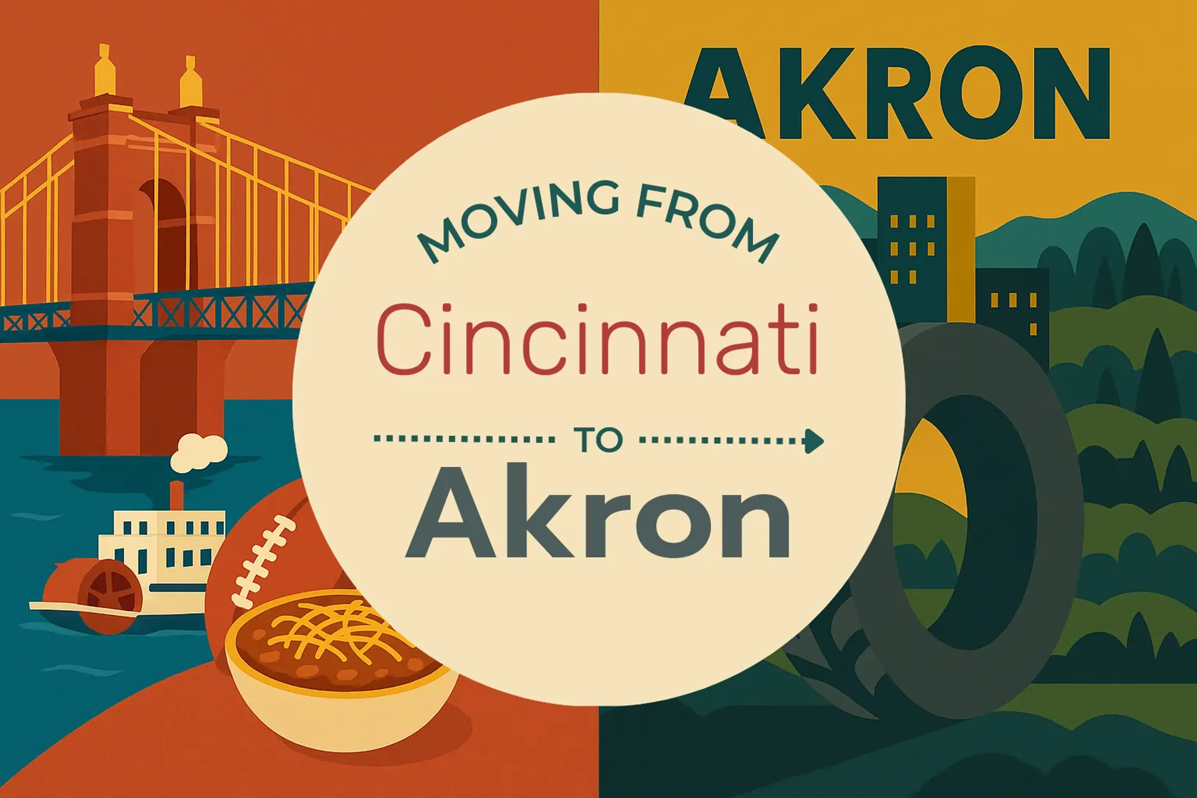 Side-by-side comparison of Cincinnati to Akron moving companies