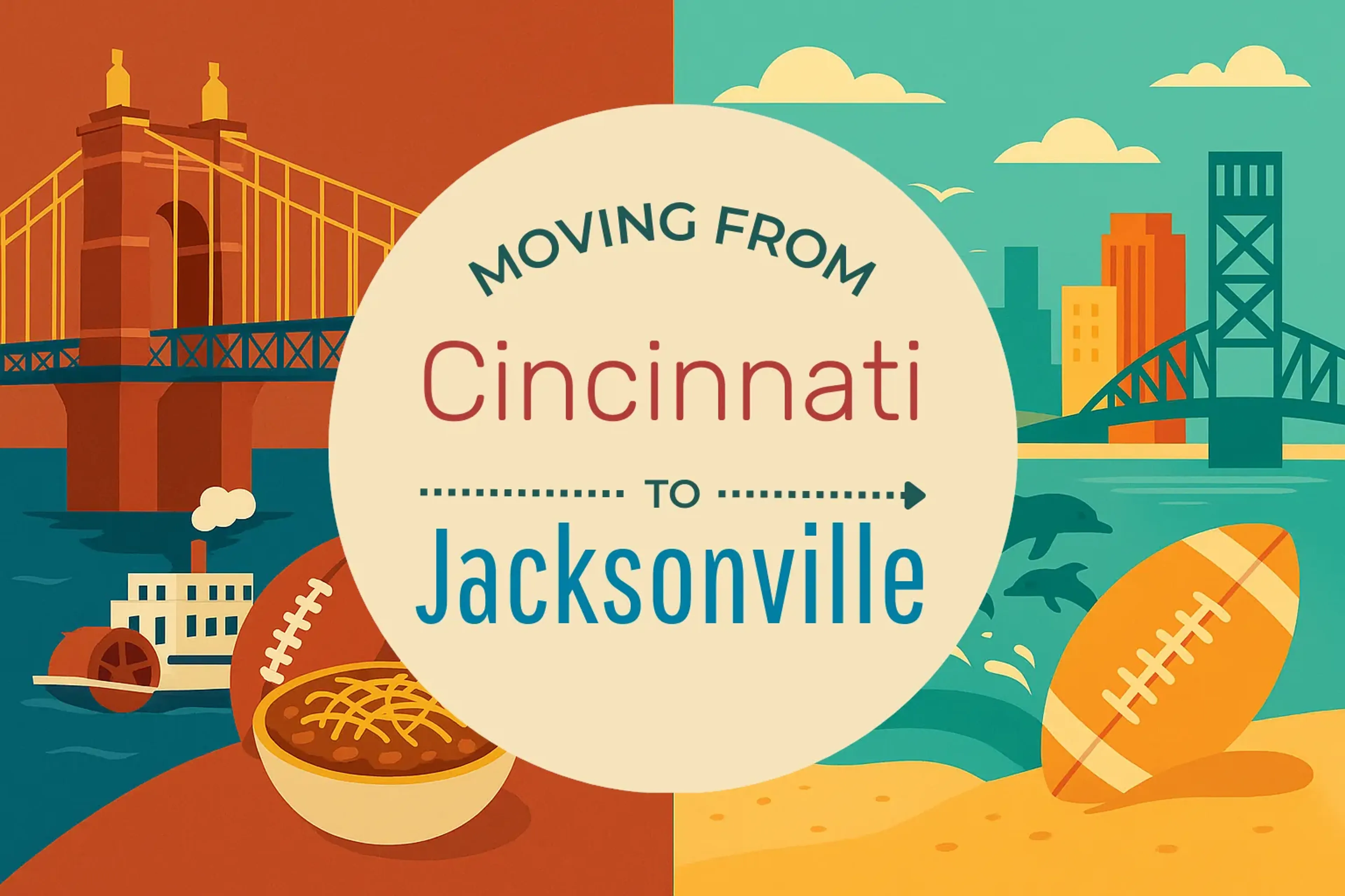Side-by-side comparison of Cincinnati to Jacksonville moving companies