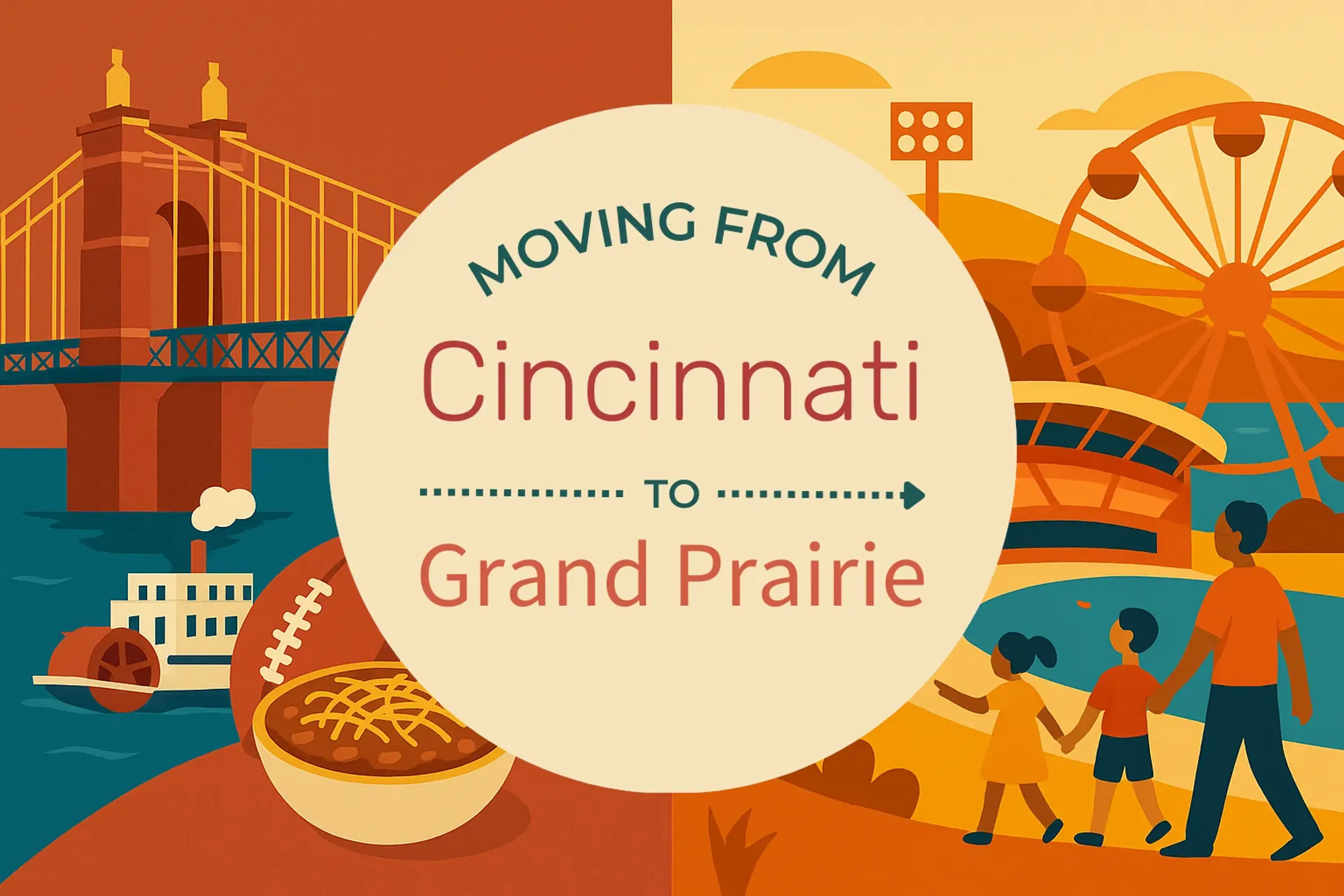 Side-by-side comparison of Cincinnati to Grand Prairie moving companies