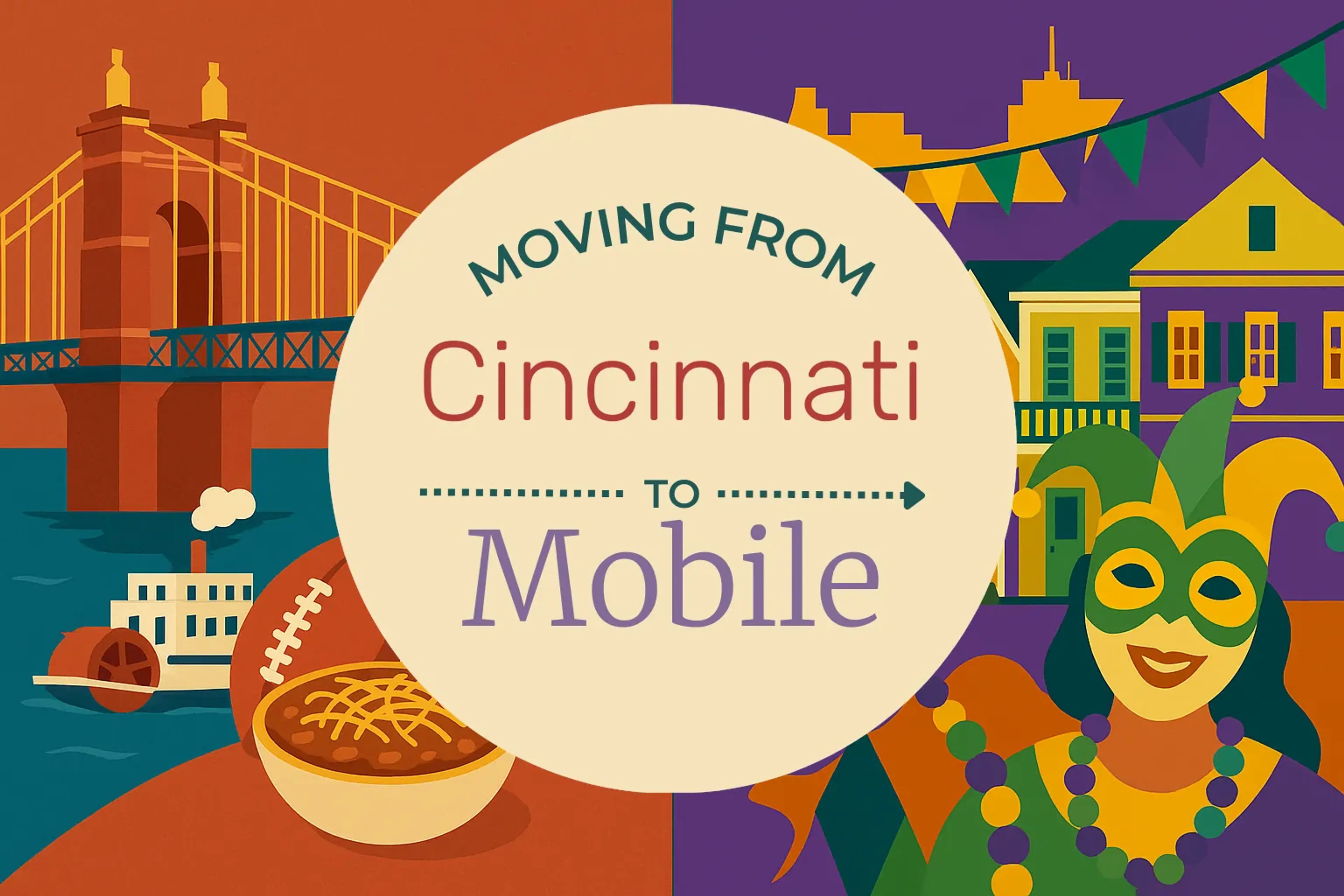 Side-by-side comparison of Cincinnati to Mobile moving companies