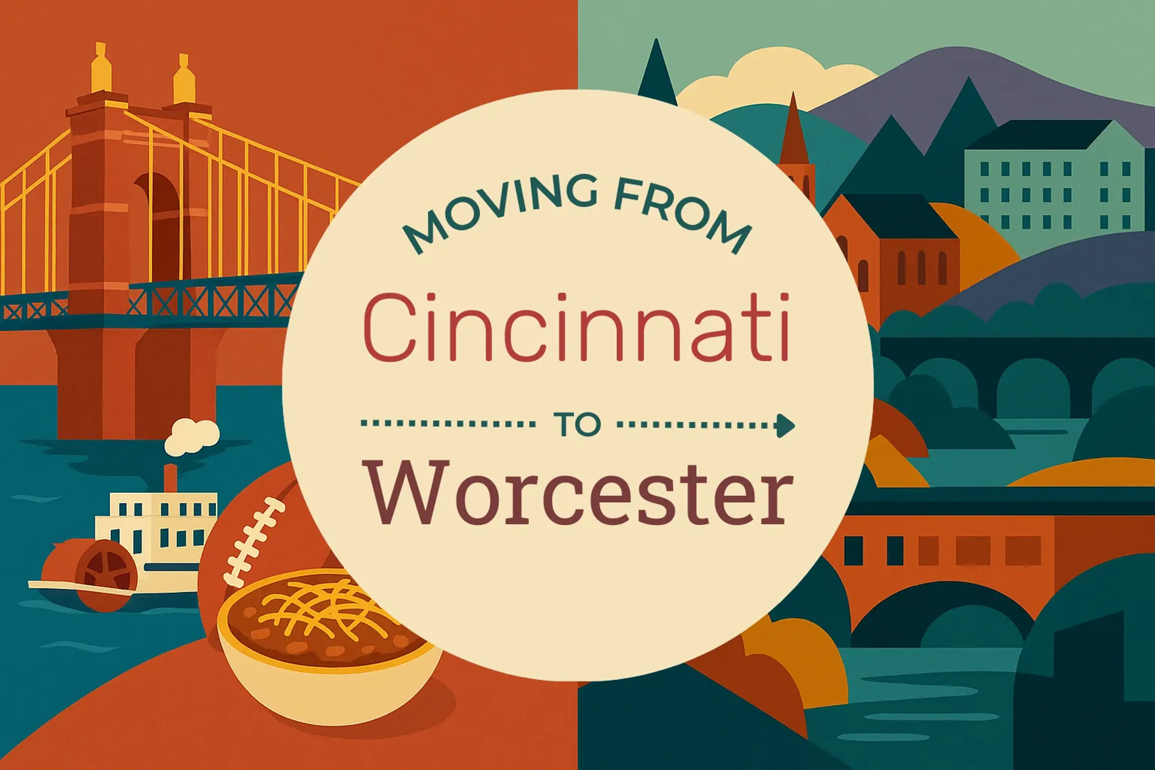 Side-by-side comparison of Cincinnati to Worcester moving companies