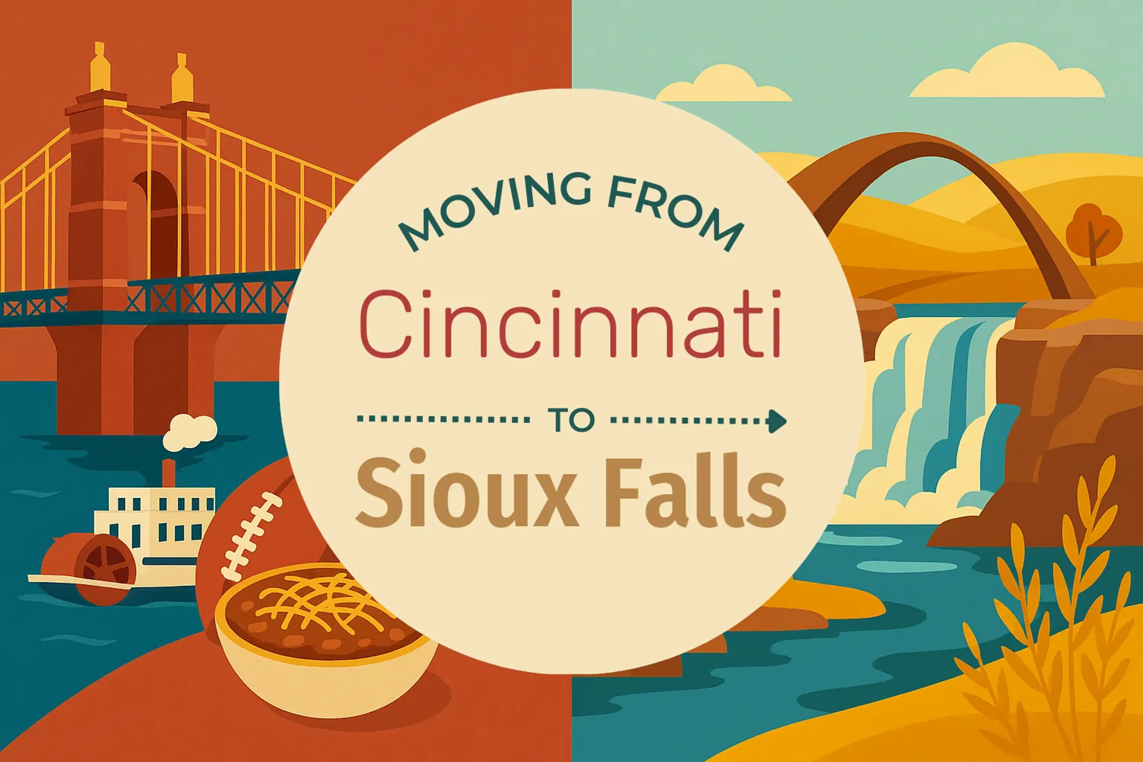Side-by-side comparison of Cincinnati to Sioux Falls moving companies
