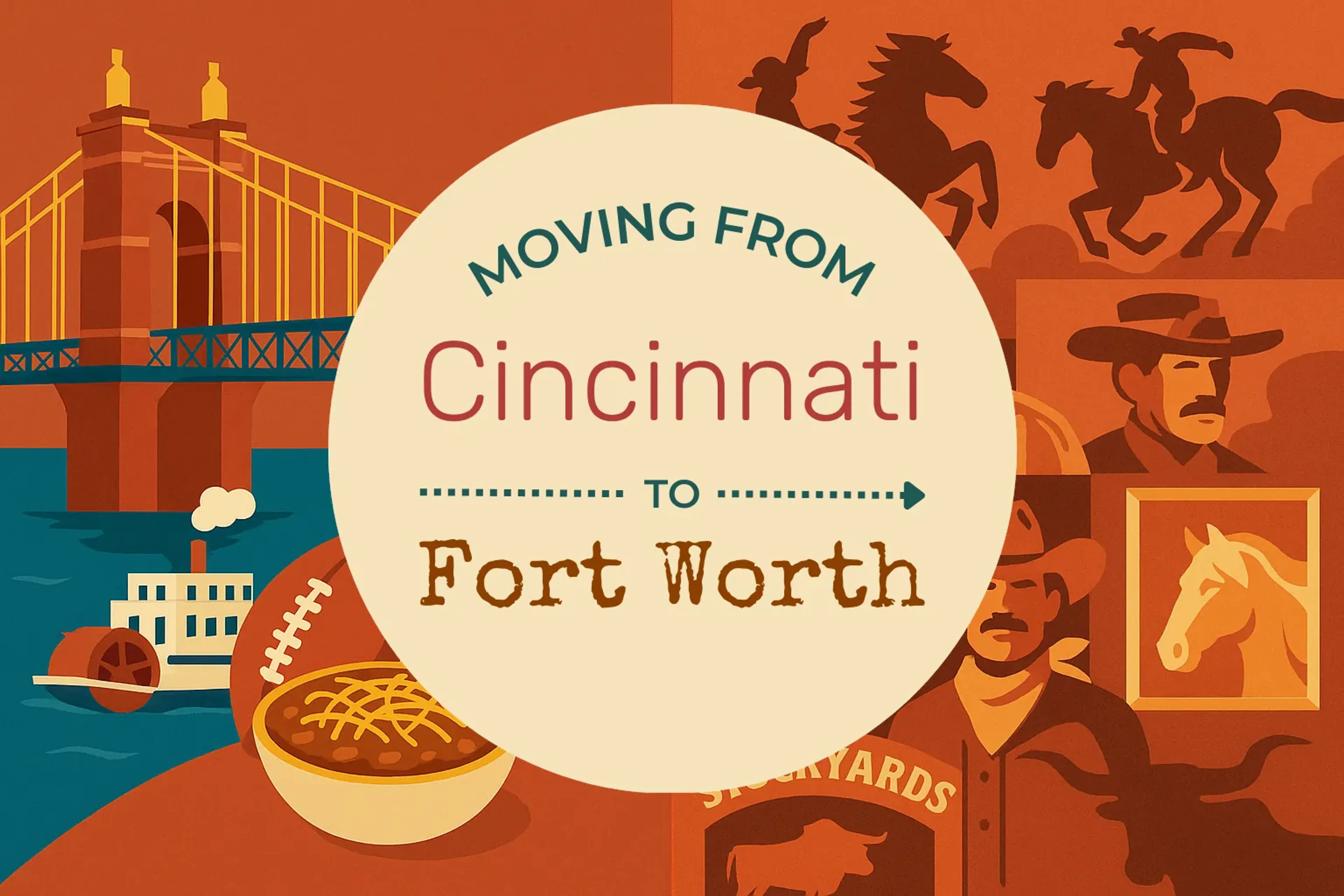 Side-by-side comparison of Cincinnati to Fort Worth moving companies