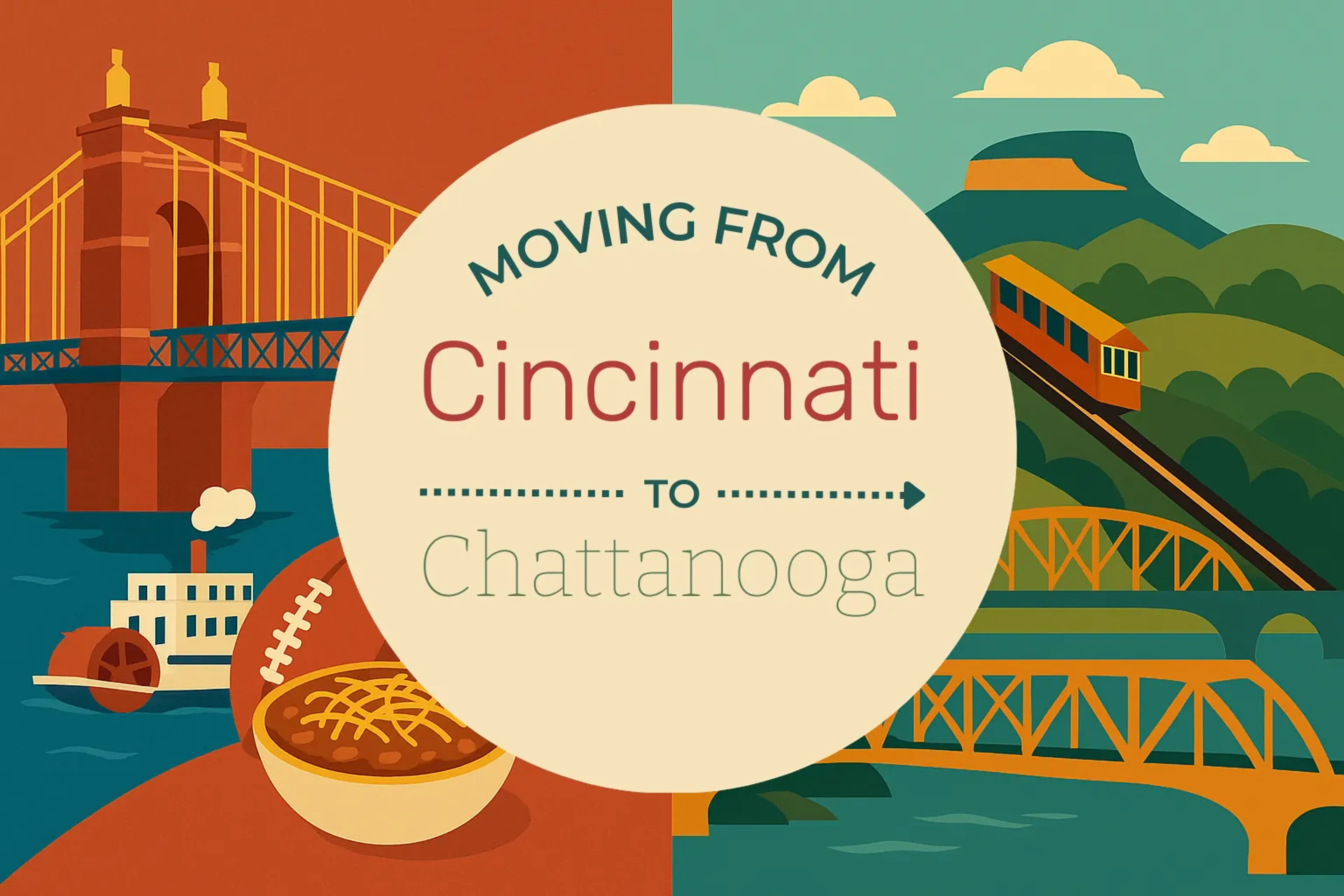 Side-by-side comparison of Cincinnati to Chattanooga moving companies