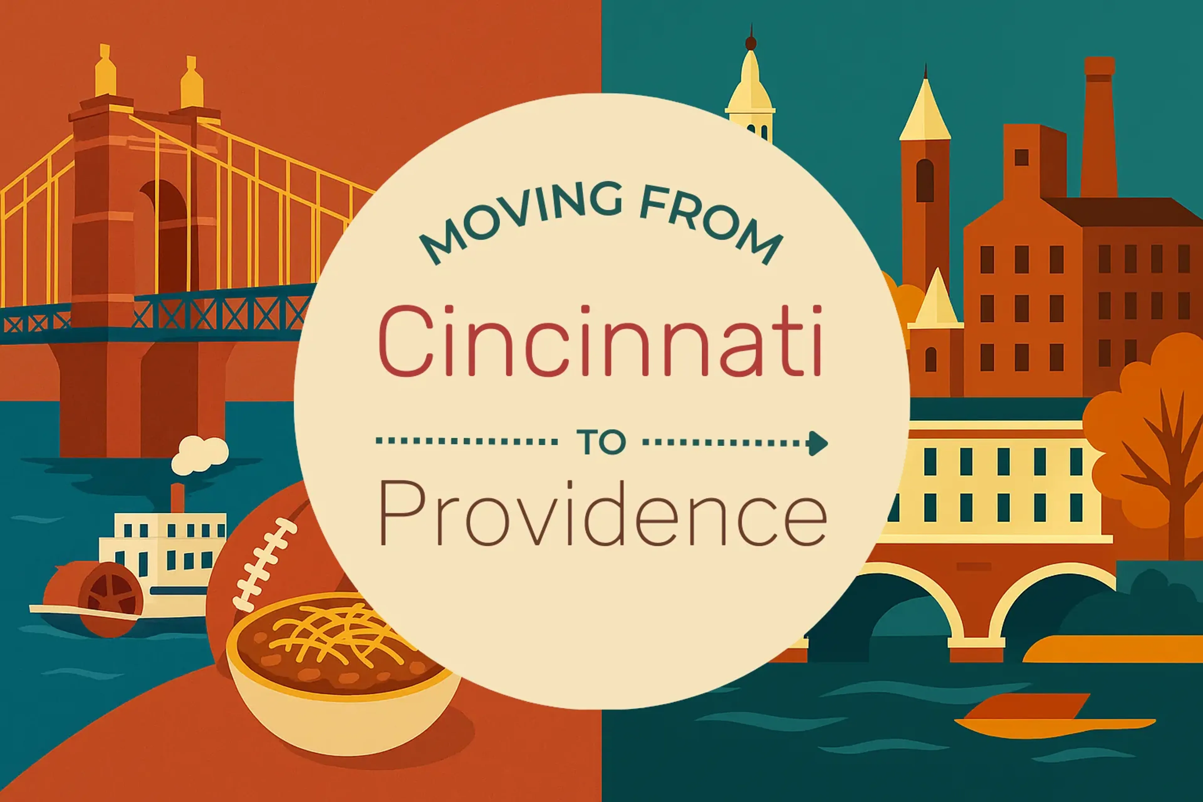 Side-by-side comparison of Cincinnati to Providence moving companies