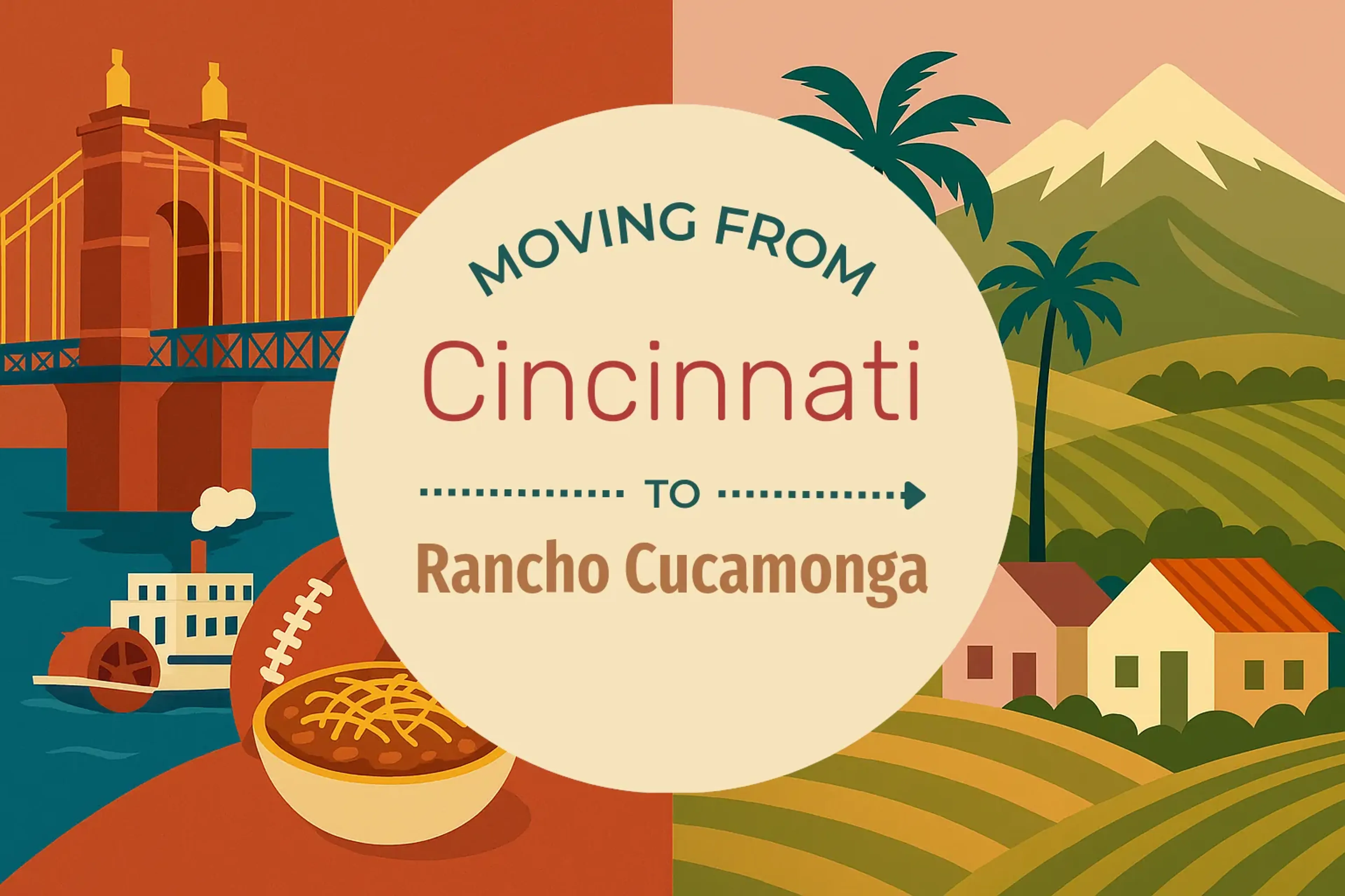 Side-by-side comparison of Cincinnati to Rancho Cucamonga moving companies