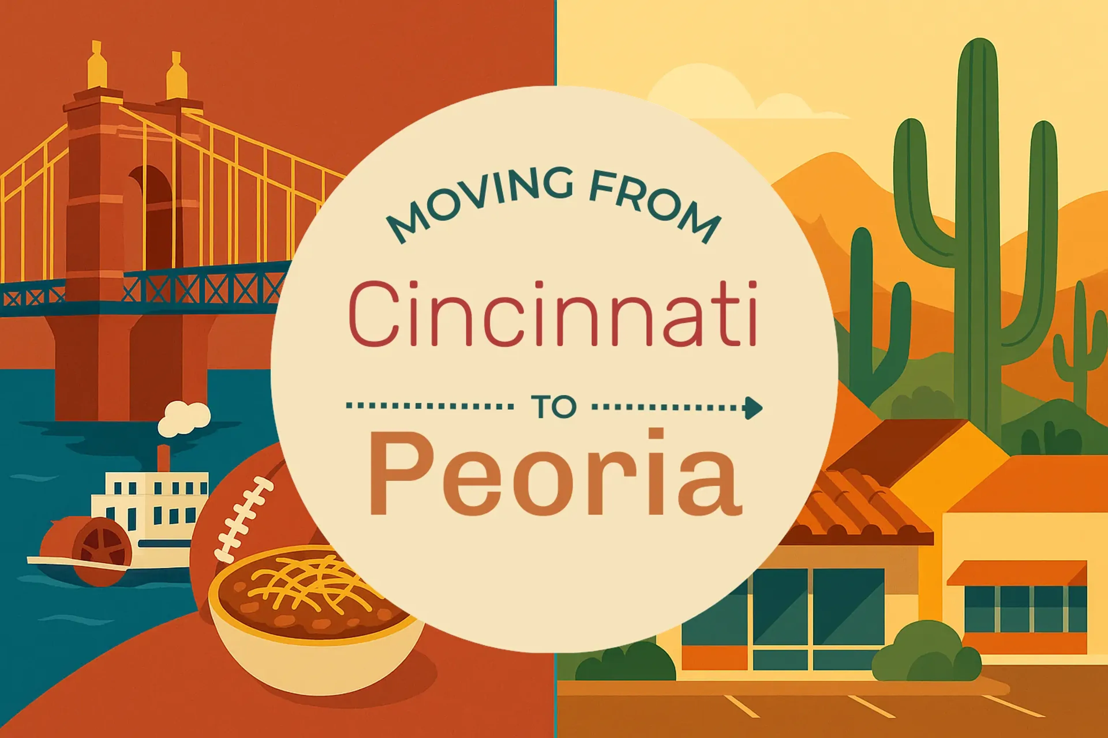 Side-by-side comparison of Cincinnati to Peoria moving companies