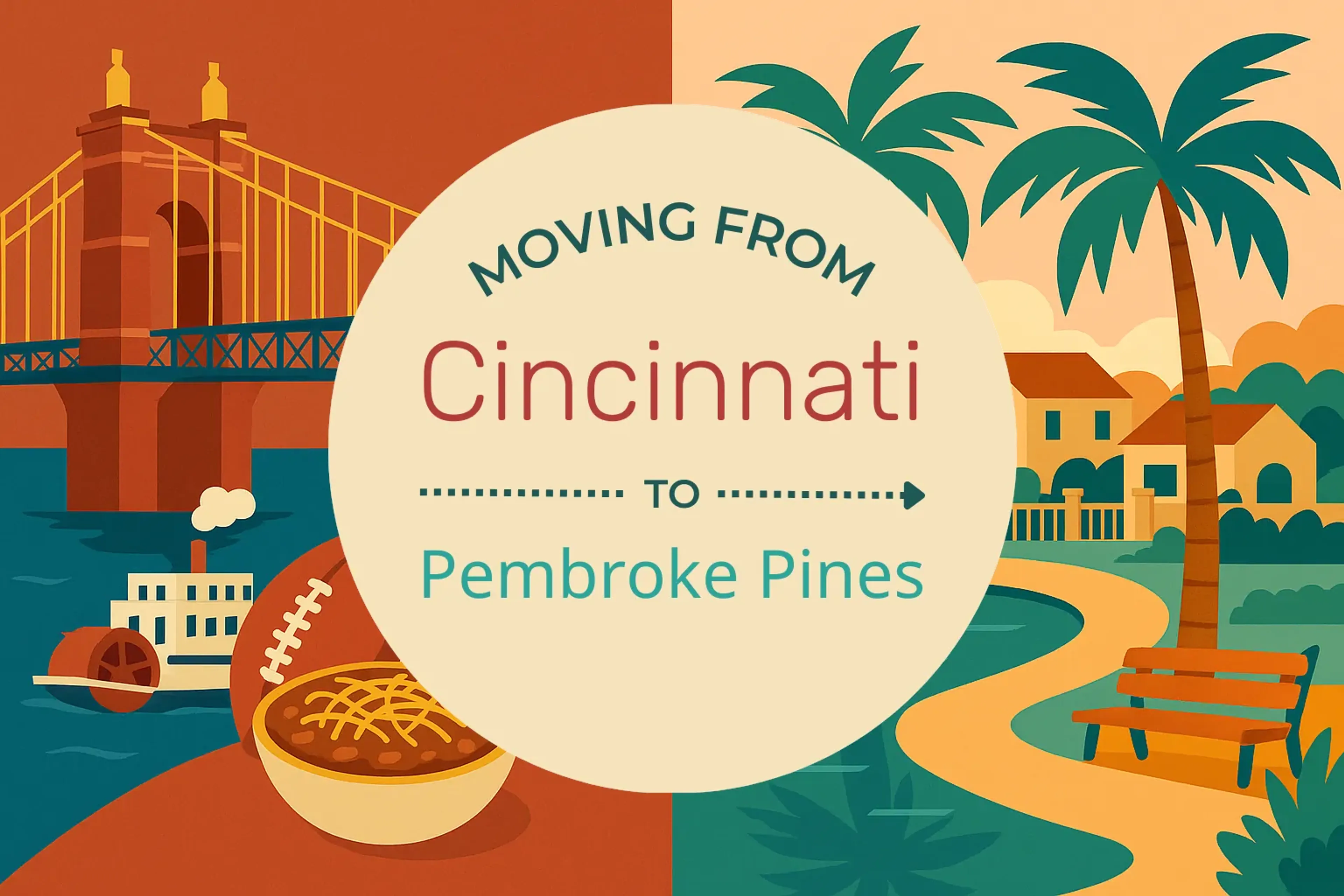Side-by-side comparison of Cincinnati to Pembroke Pines moving companies