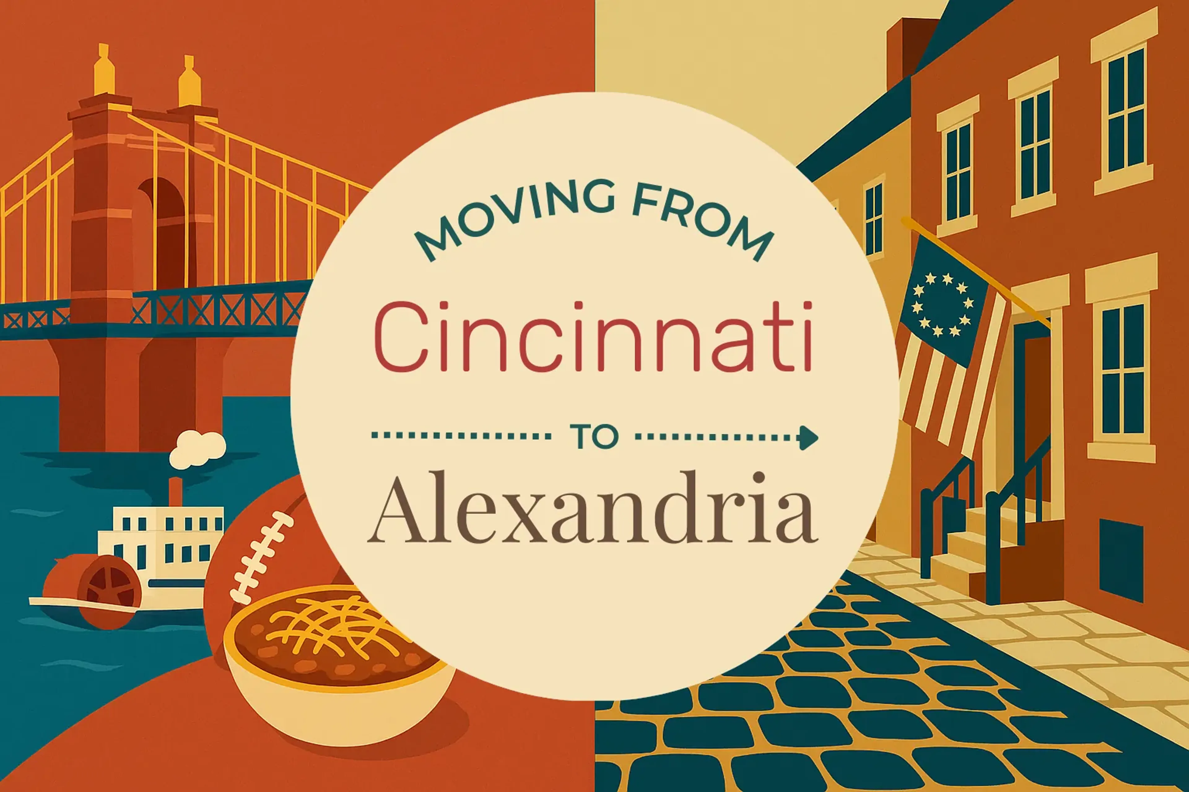 Side-by-side comparison of Cincinnati to Alexandria moving companies