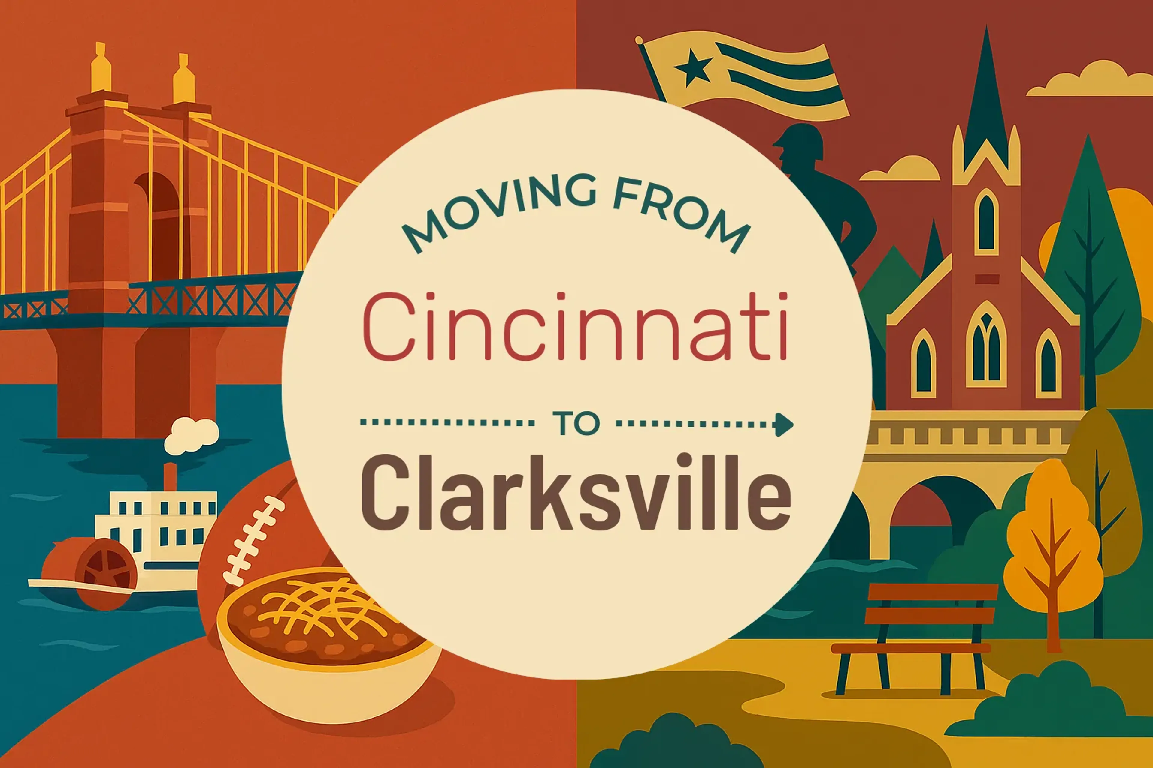 Side-by-side comparison of Cincinnati to Clarksville moving companies