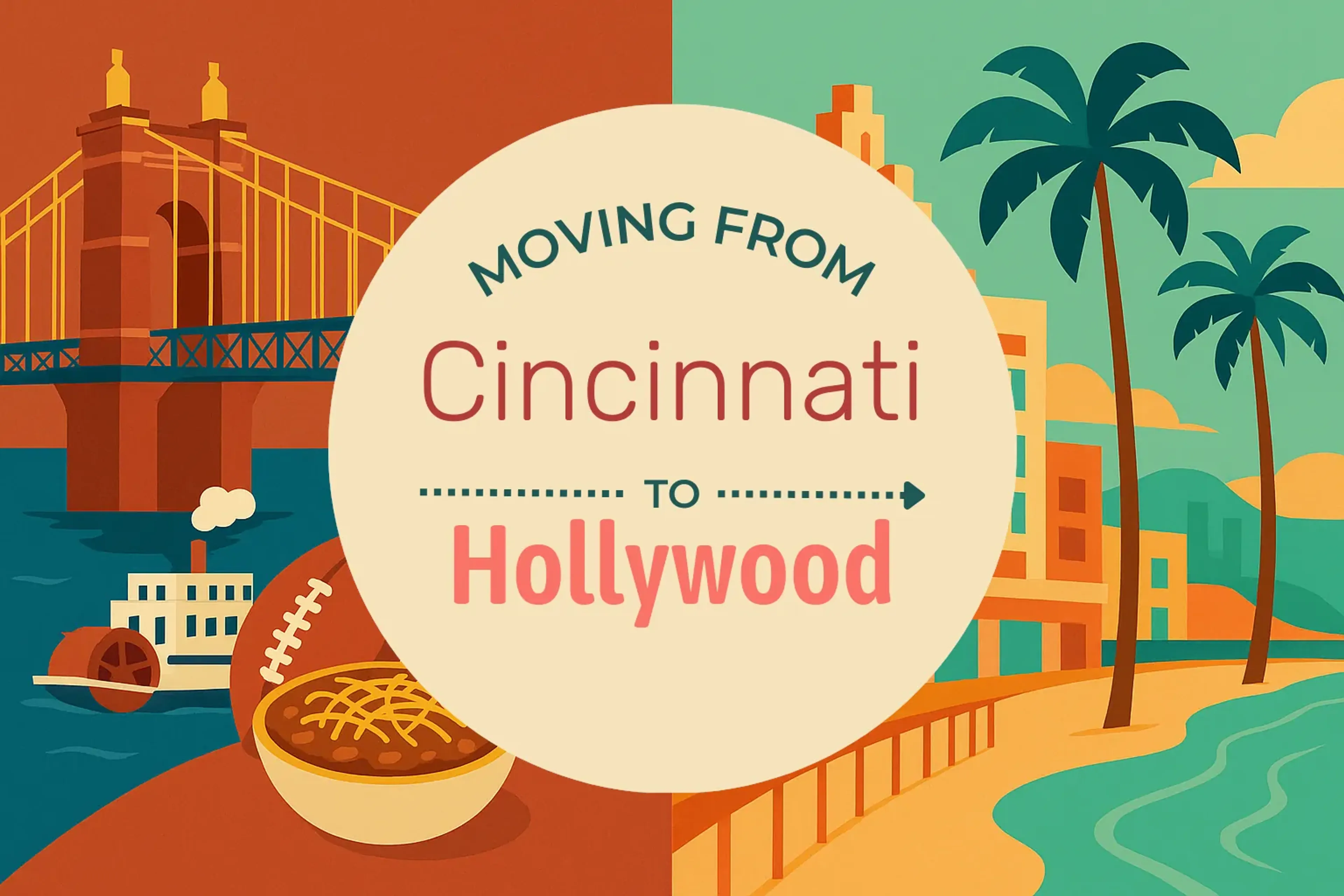 Side-by-side comparison of Cincinnati to Hollywood moving companies