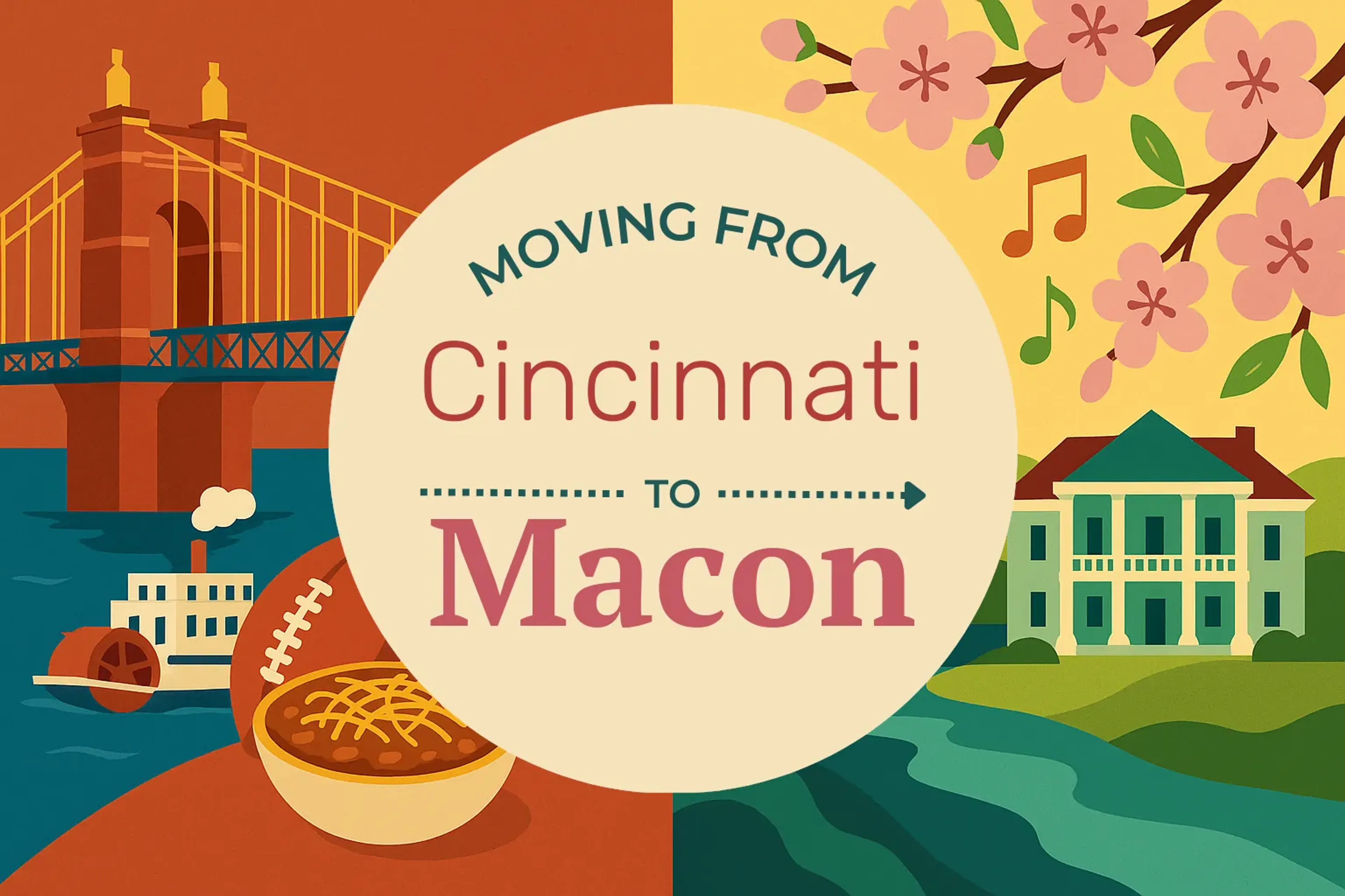 Side-by-side comparison of Cincinnati to Macon moving companies