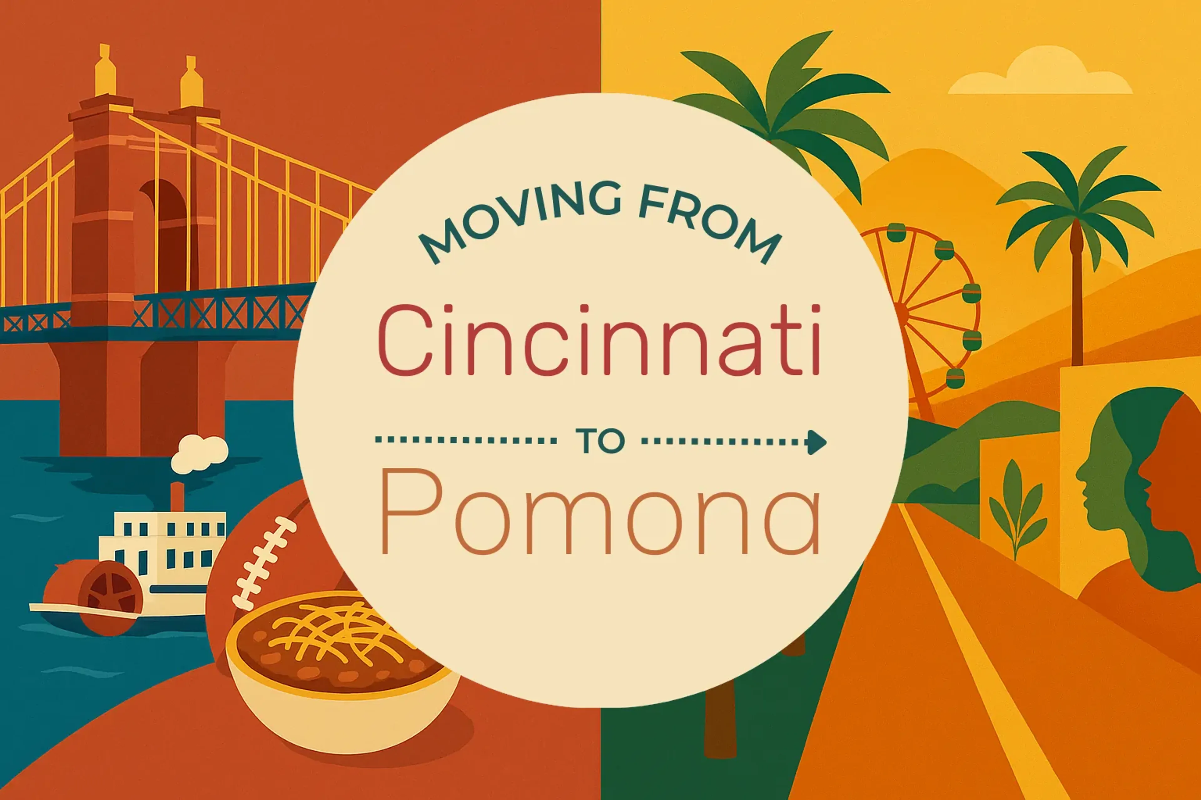 Side-by-side comparison of Cincinnati to Pomona moving companies